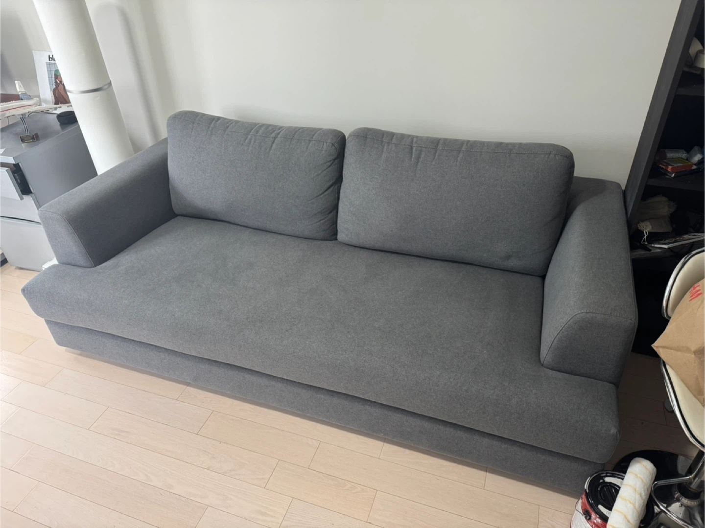 Grey Costco Crossroads sofa
