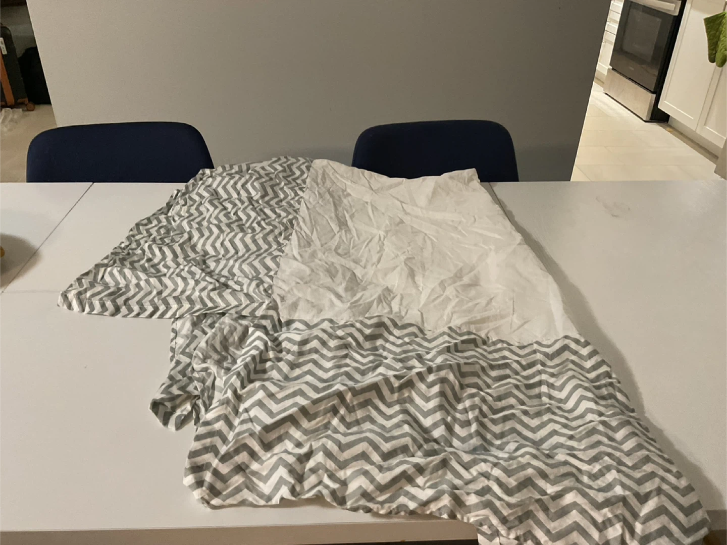 Chevron Pattern Crib Skirt