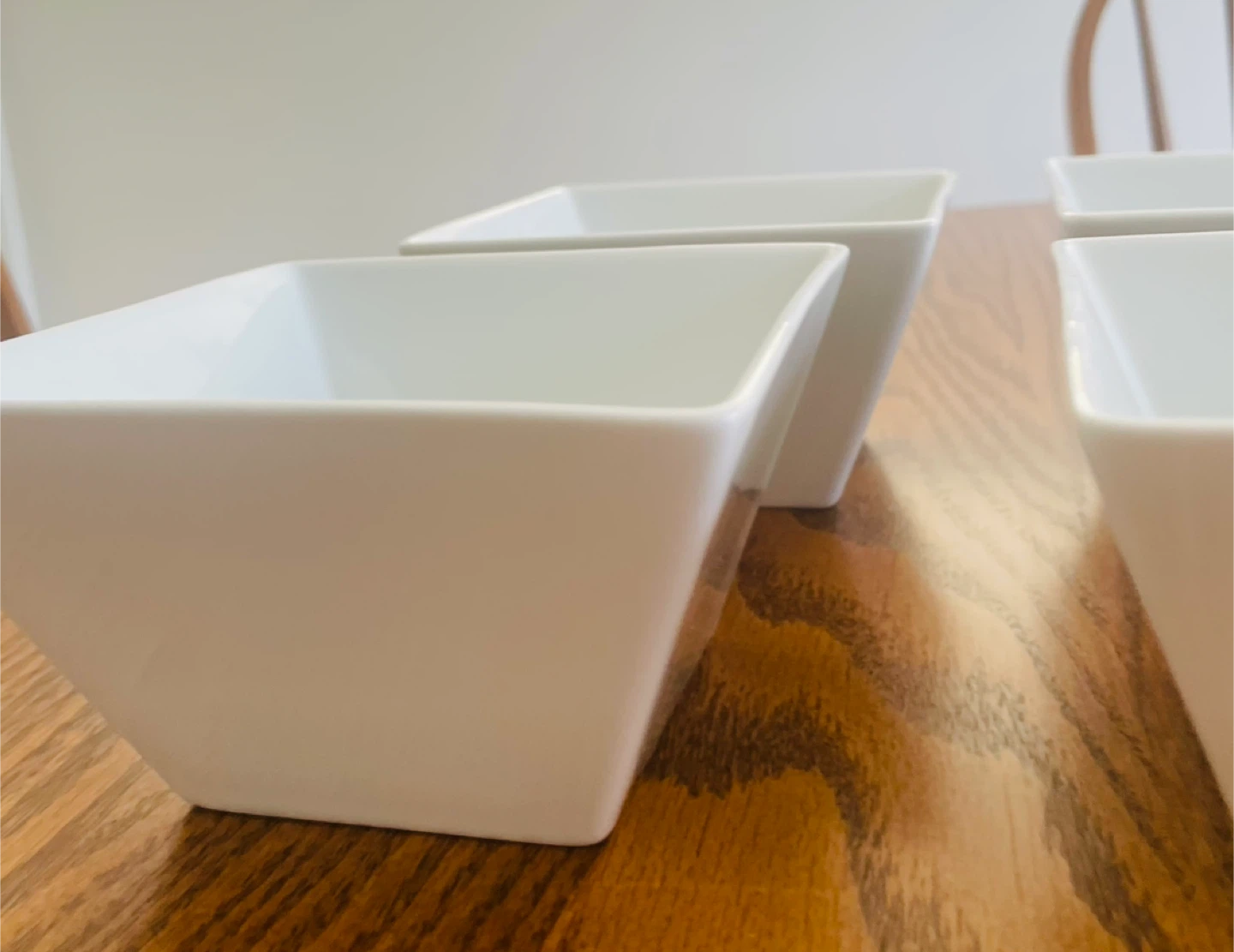 Set of 6 White Square Bowls - photo 4