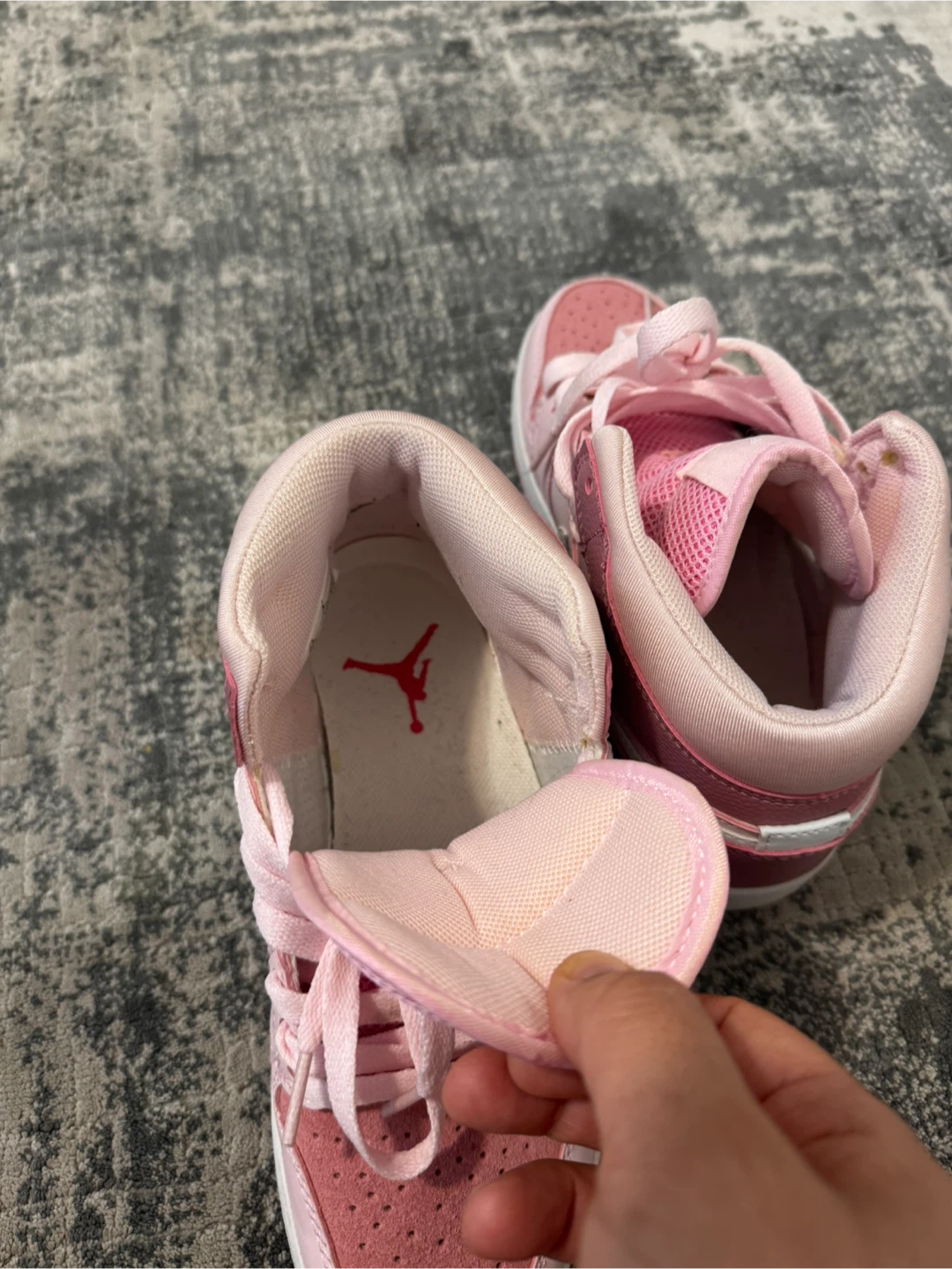 Nike Air Jordan 1 Mid Pink Sneakers - photo 4