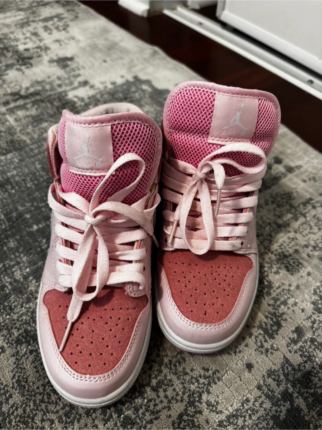 Nike Air Jordan 1 Mid Pink Sneakers - photo 2