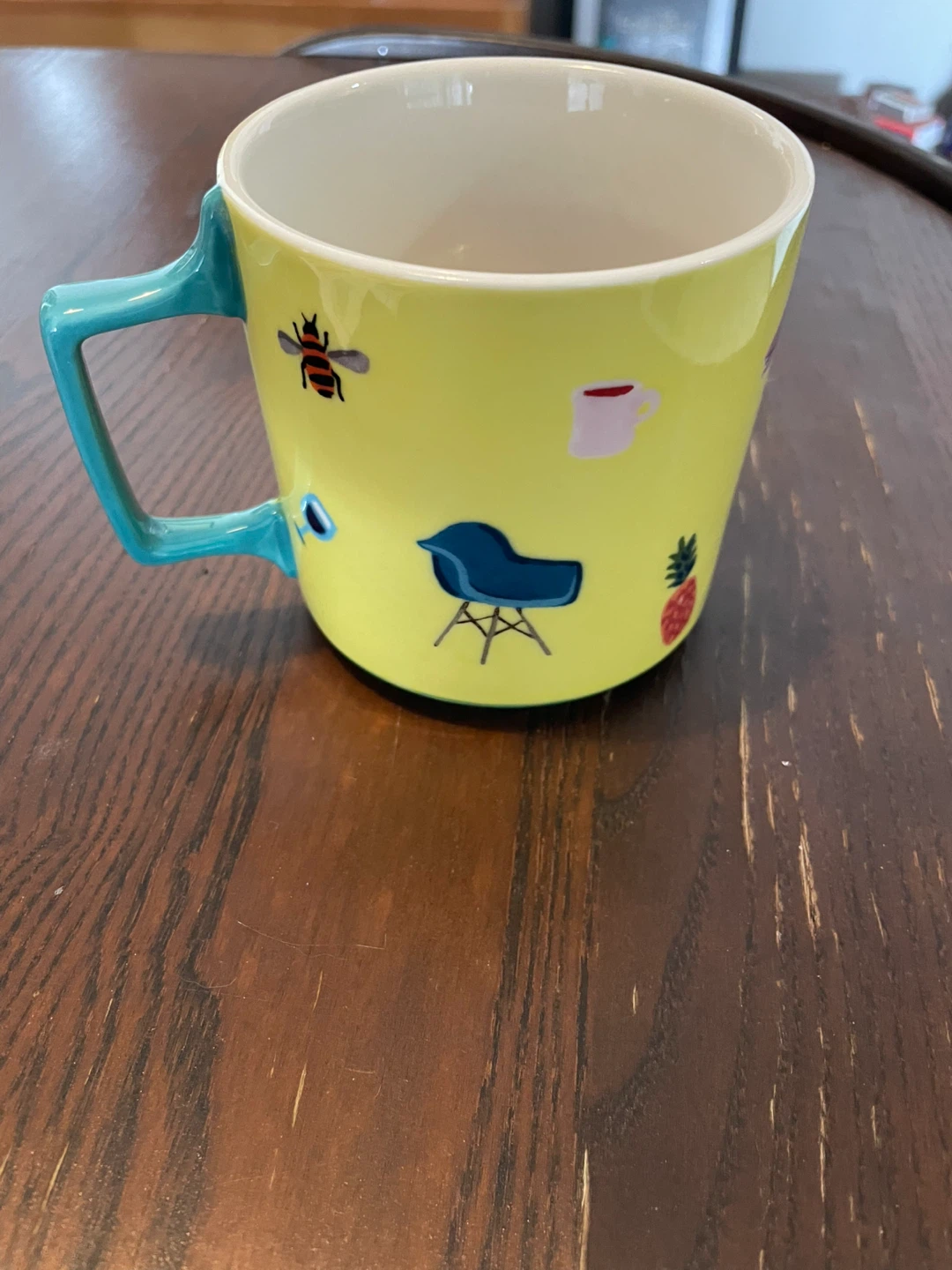 Anthropologie Yellow Patterned Mug - photo 2