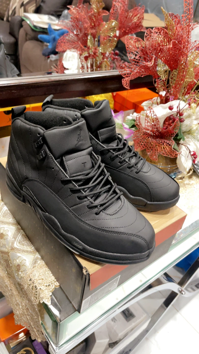 Air Jordan  12 Retro Black Sneakers