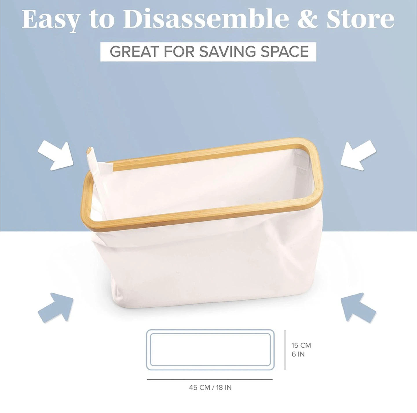 NEW Bamboo Toilet Paper Storage Holder - photo 2