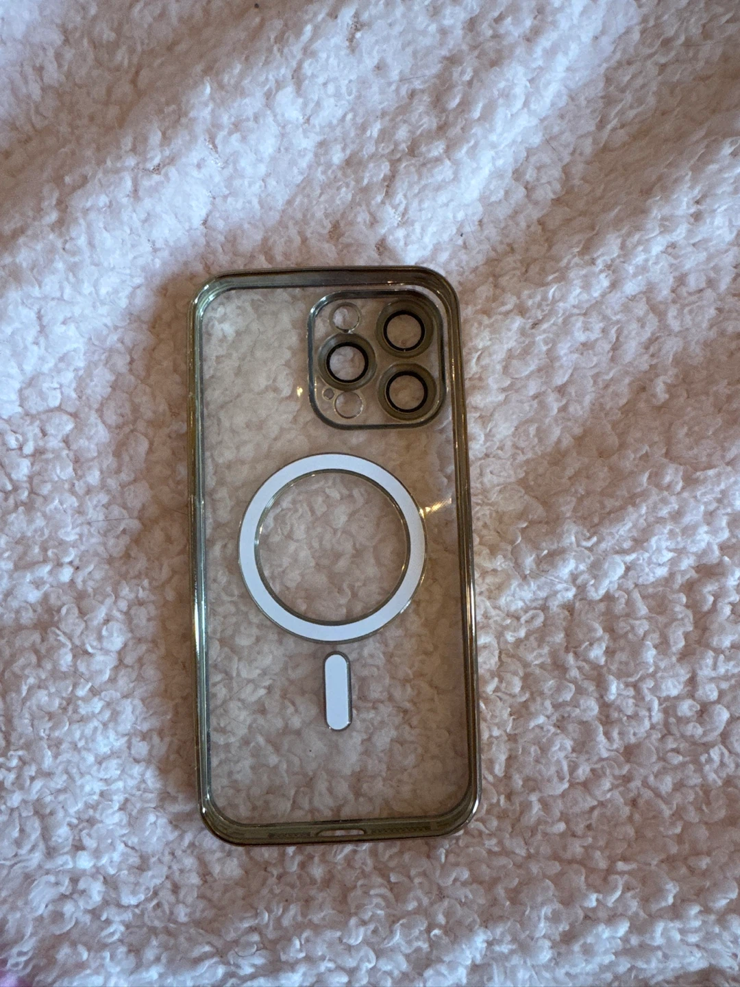 Clear MagSafe Phone Case with Gold Trim - photo 2