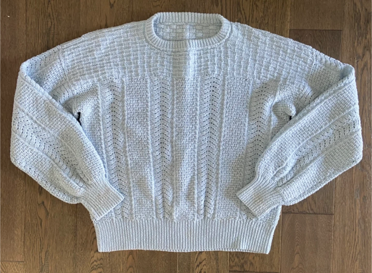EUC: Light Blue Knit Sweater S/M - photo 4