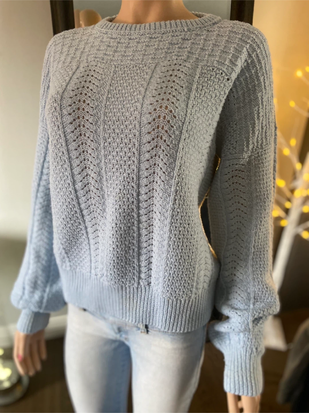 EUC: Light Blue Knit Sweater S/M
