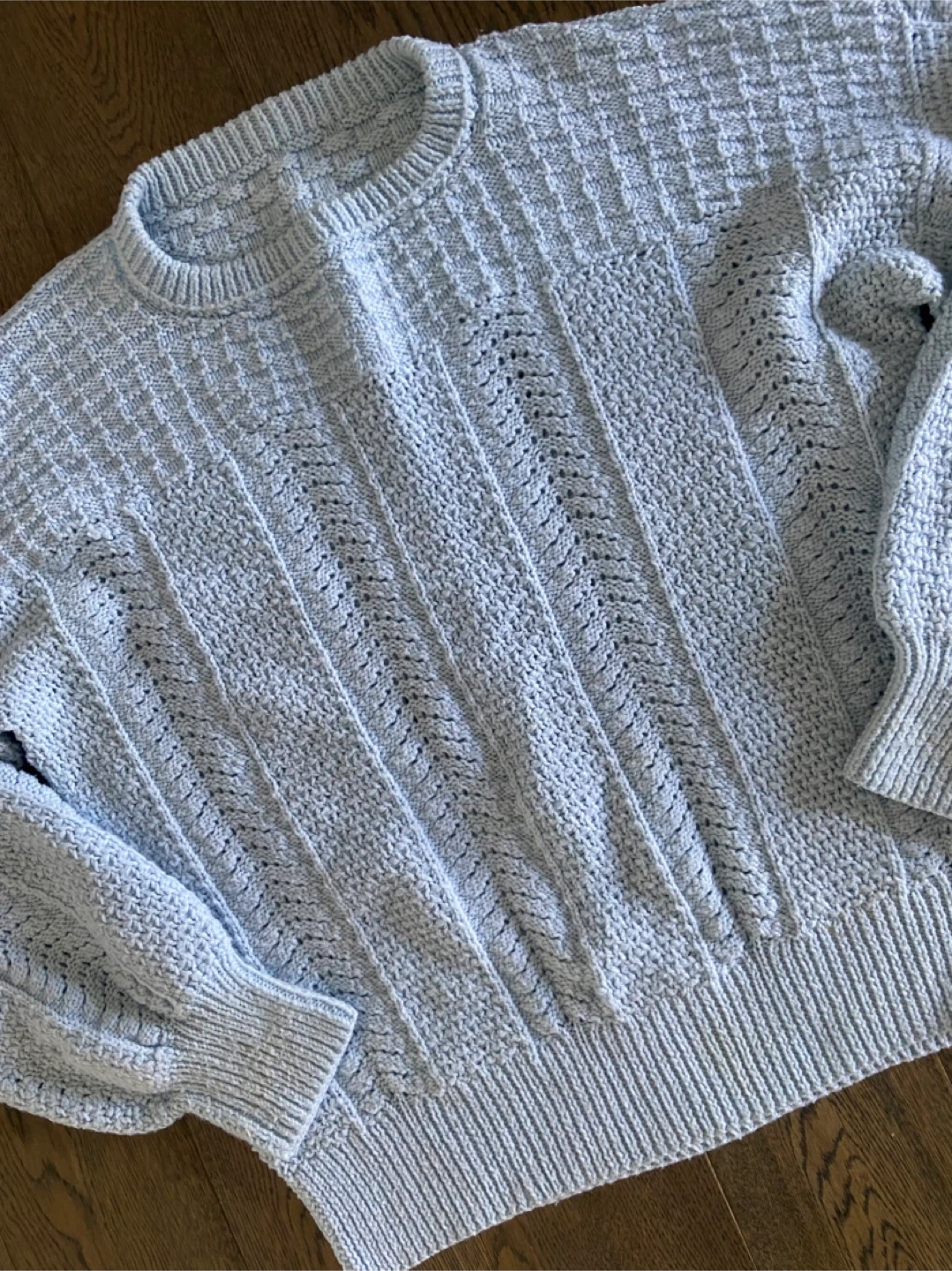 EUC: Light Blue Knit Sweater S/M - photo 5