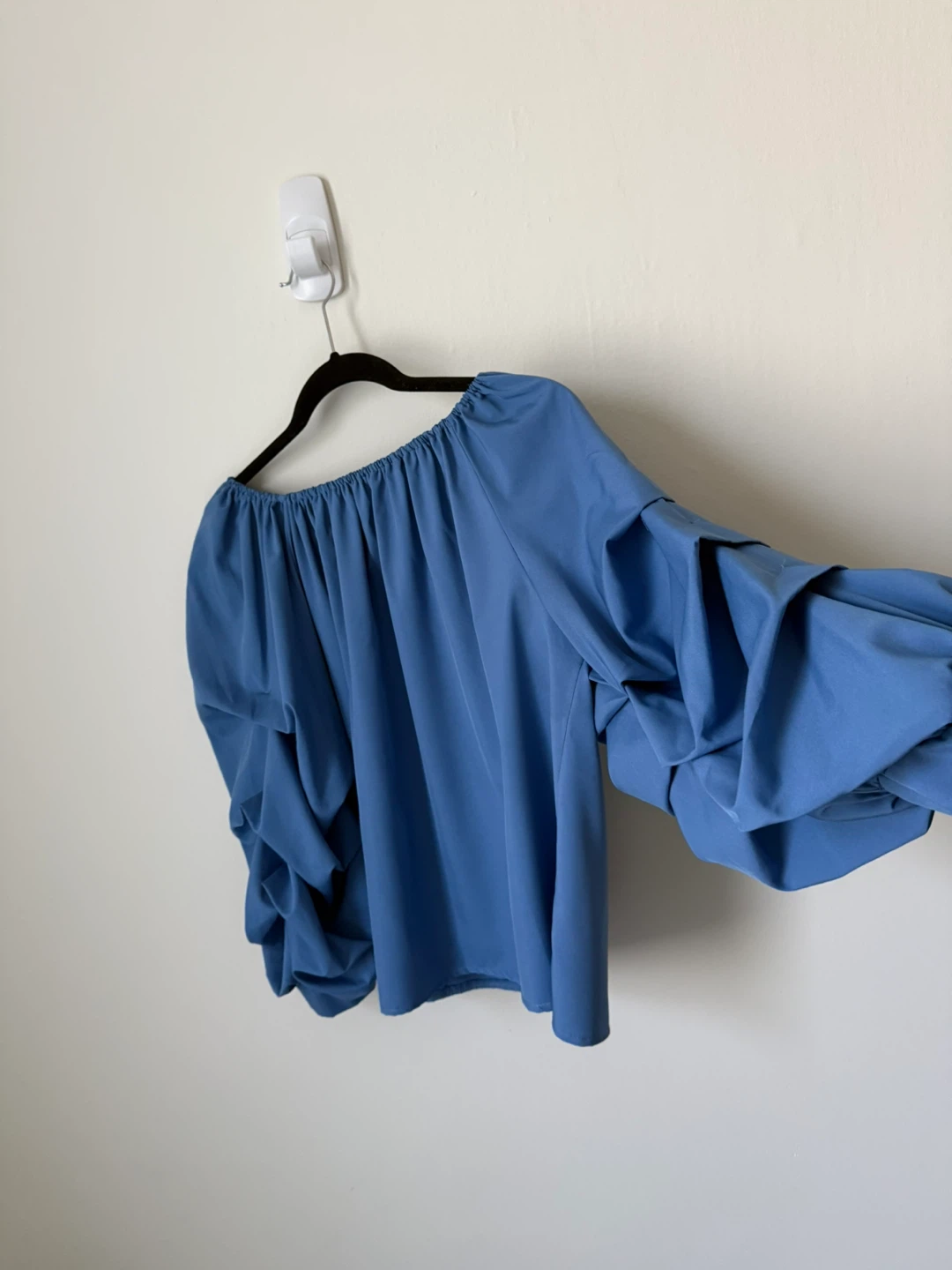 Off-the-shoulder unique blue top - photo 2