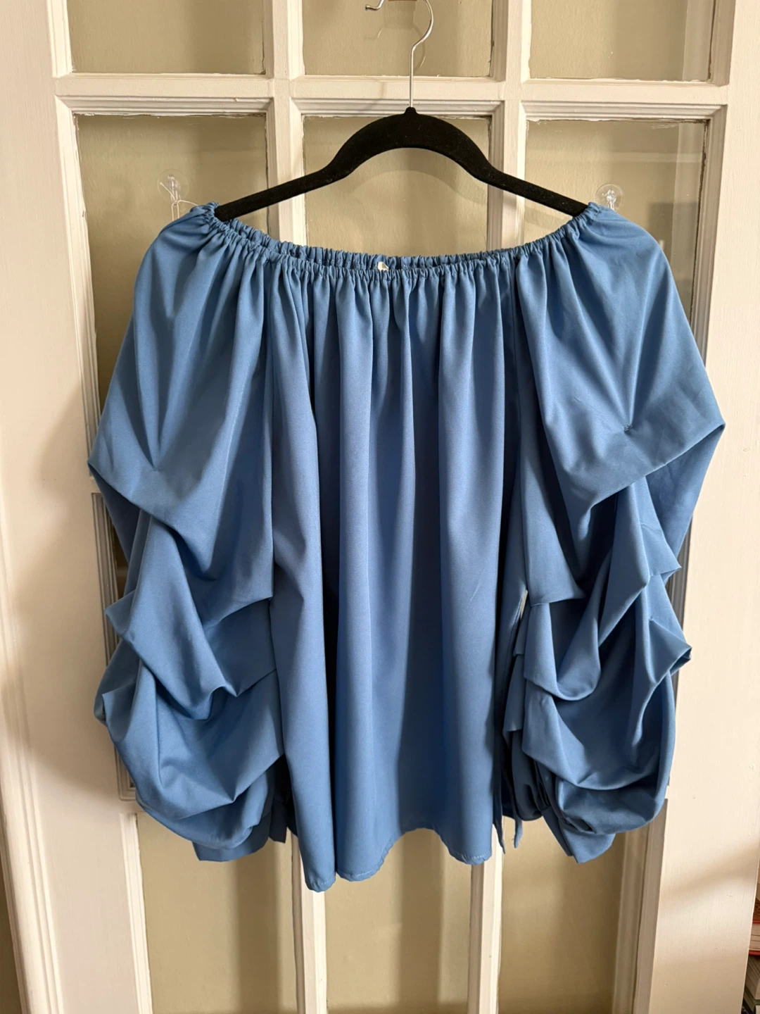 Off-the-shoulder unique blue top - photo 5