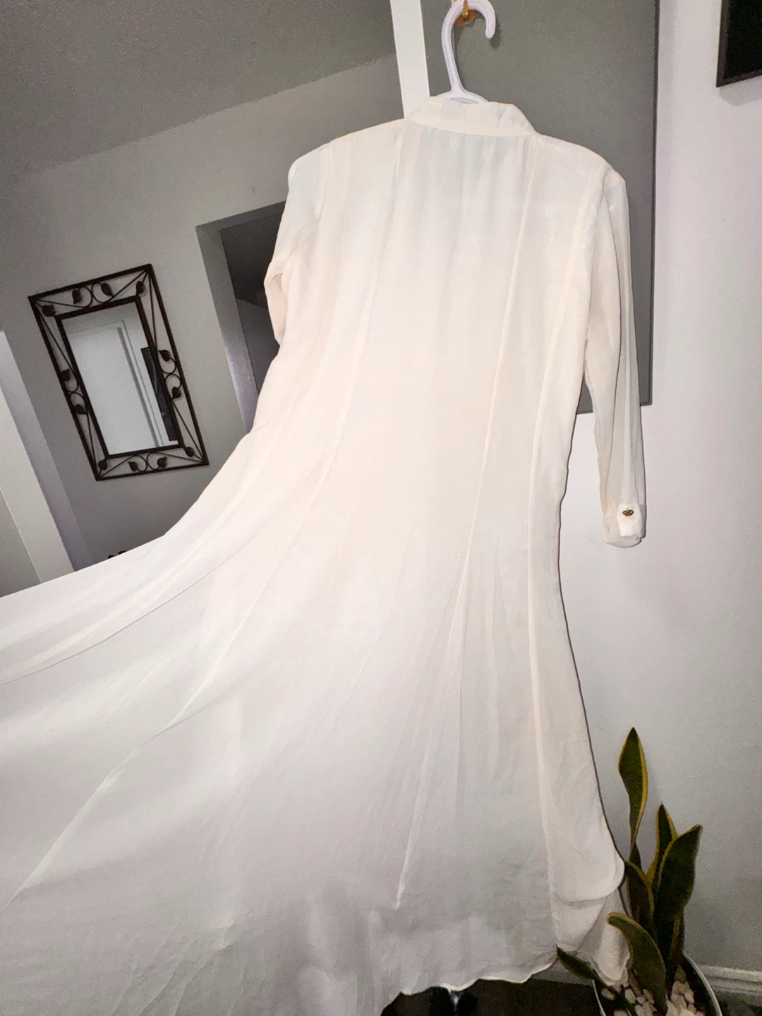 TWELVE Cream Embroidered Flowy Maxi Dress - M - photo 5
