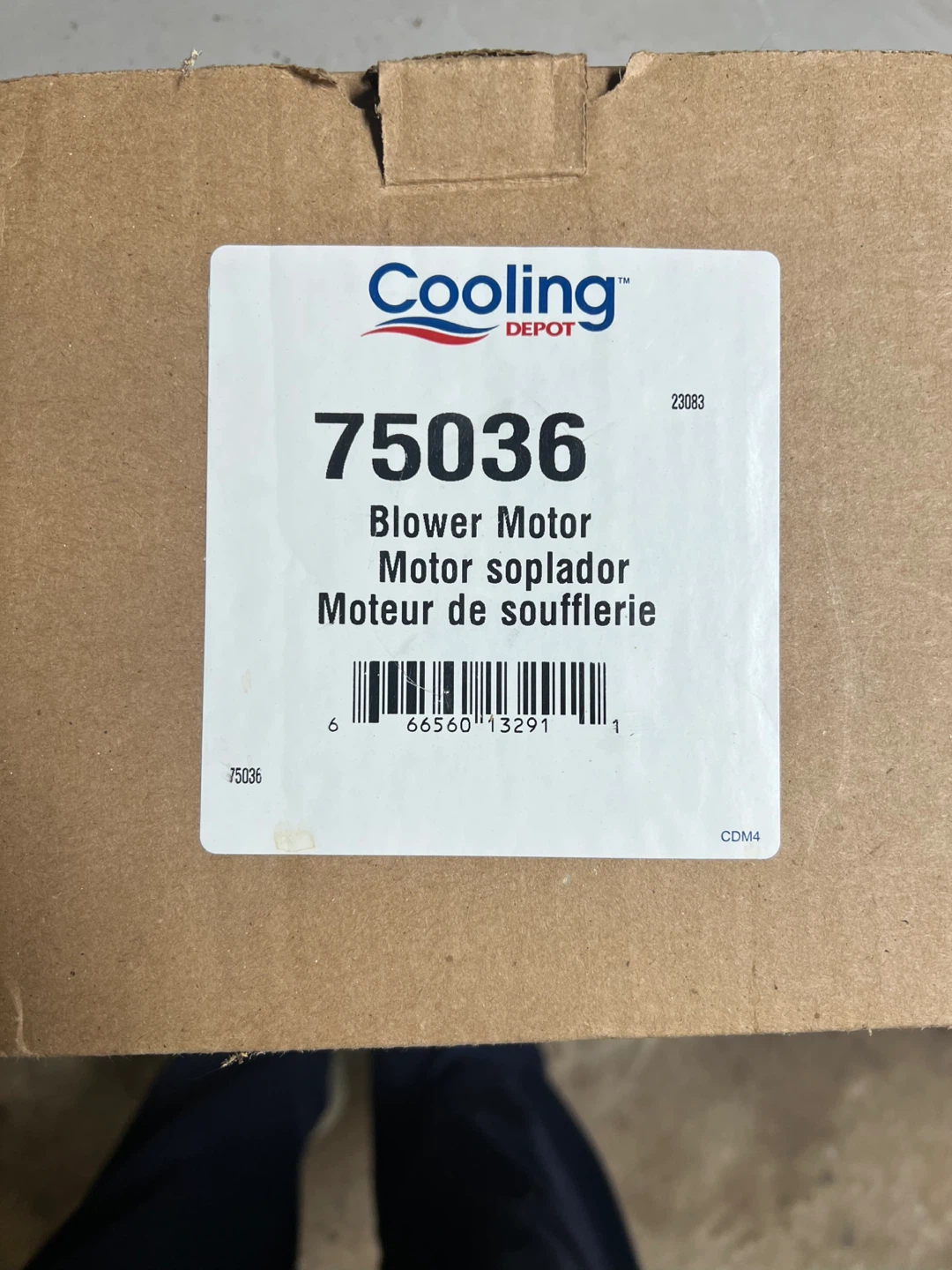 Cooling Depot 75036 Blower Motor