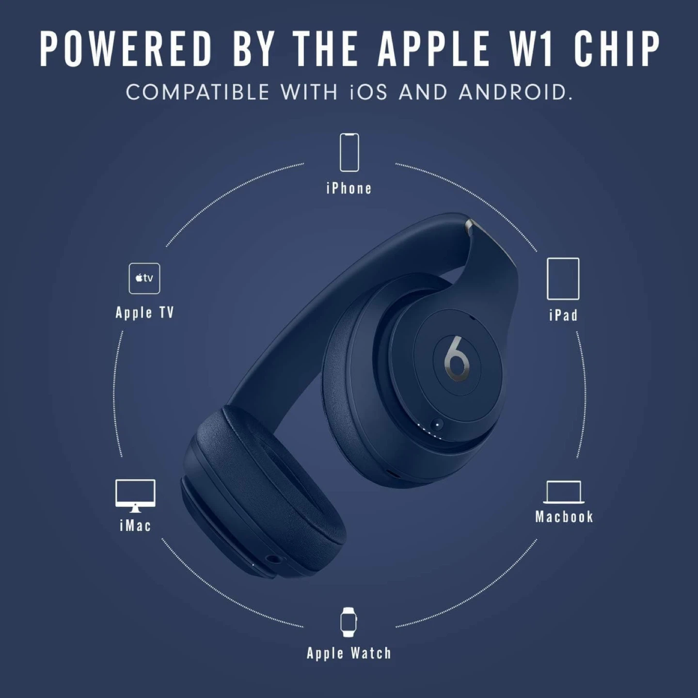 Beats Studio3 Wireless Headphones - Navy - photo 2
