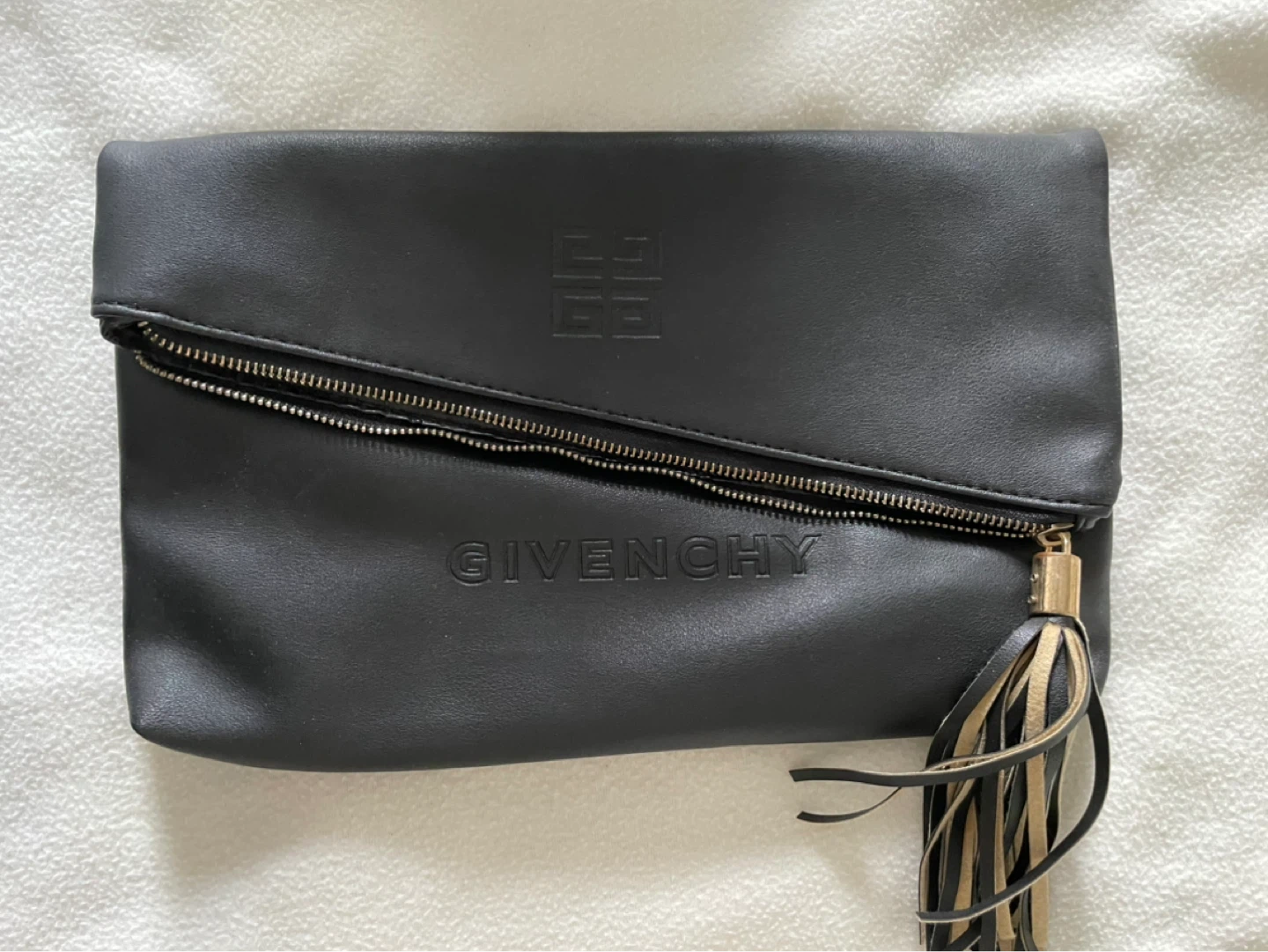Givenchy Black Leather Clutch Bag with Tassel - photo 3