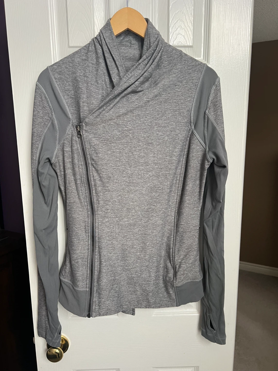 Lululemon Grey Asymmetrical Zip Jacket