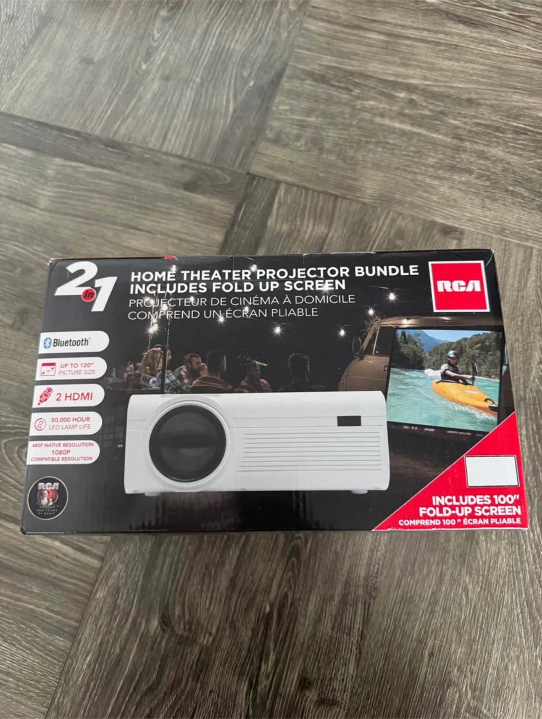 RCA Home Theater Projector Bundle + 100” Screen (Brand New)