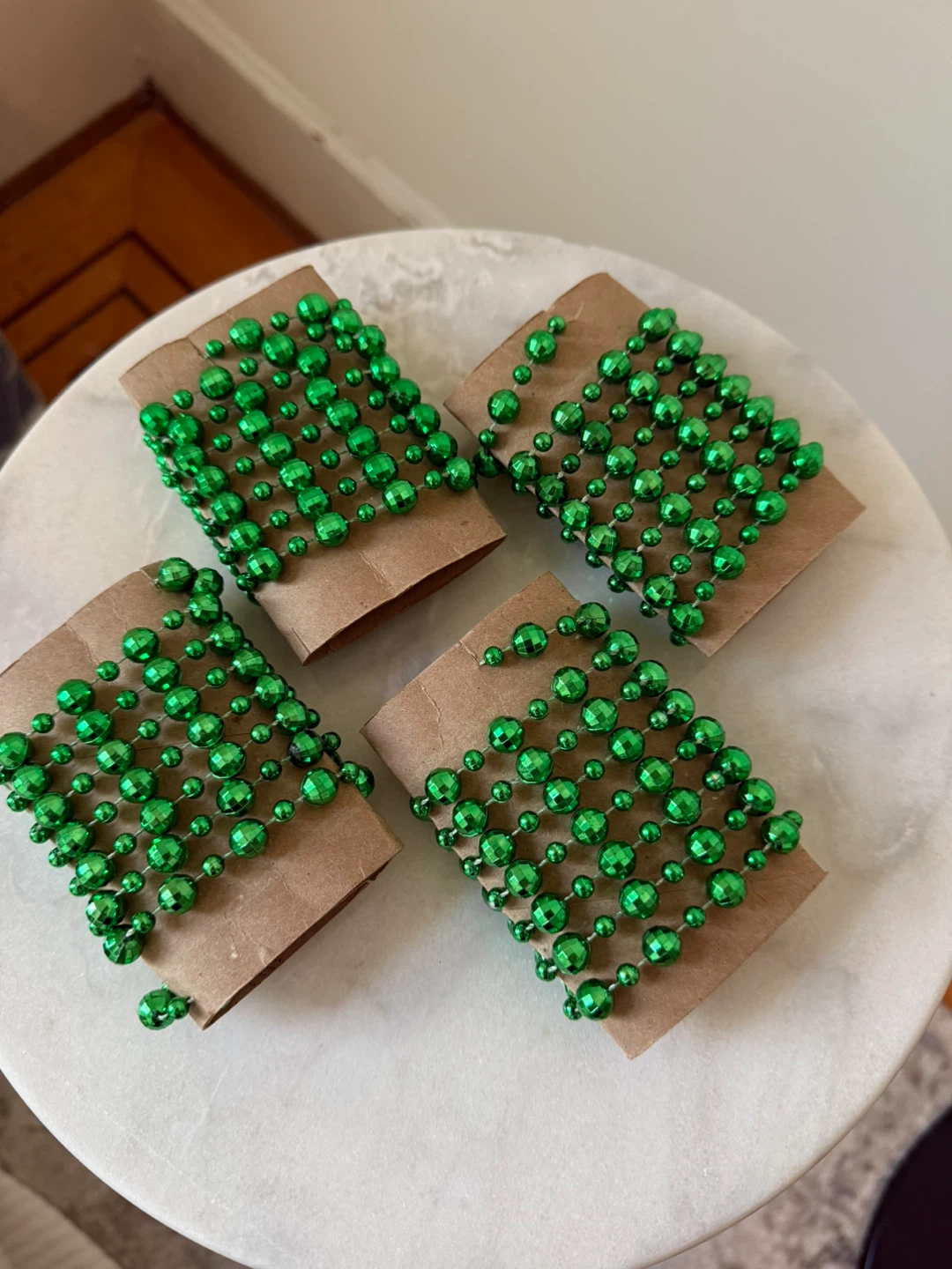 Green disco ball garlands x4 - photo 5