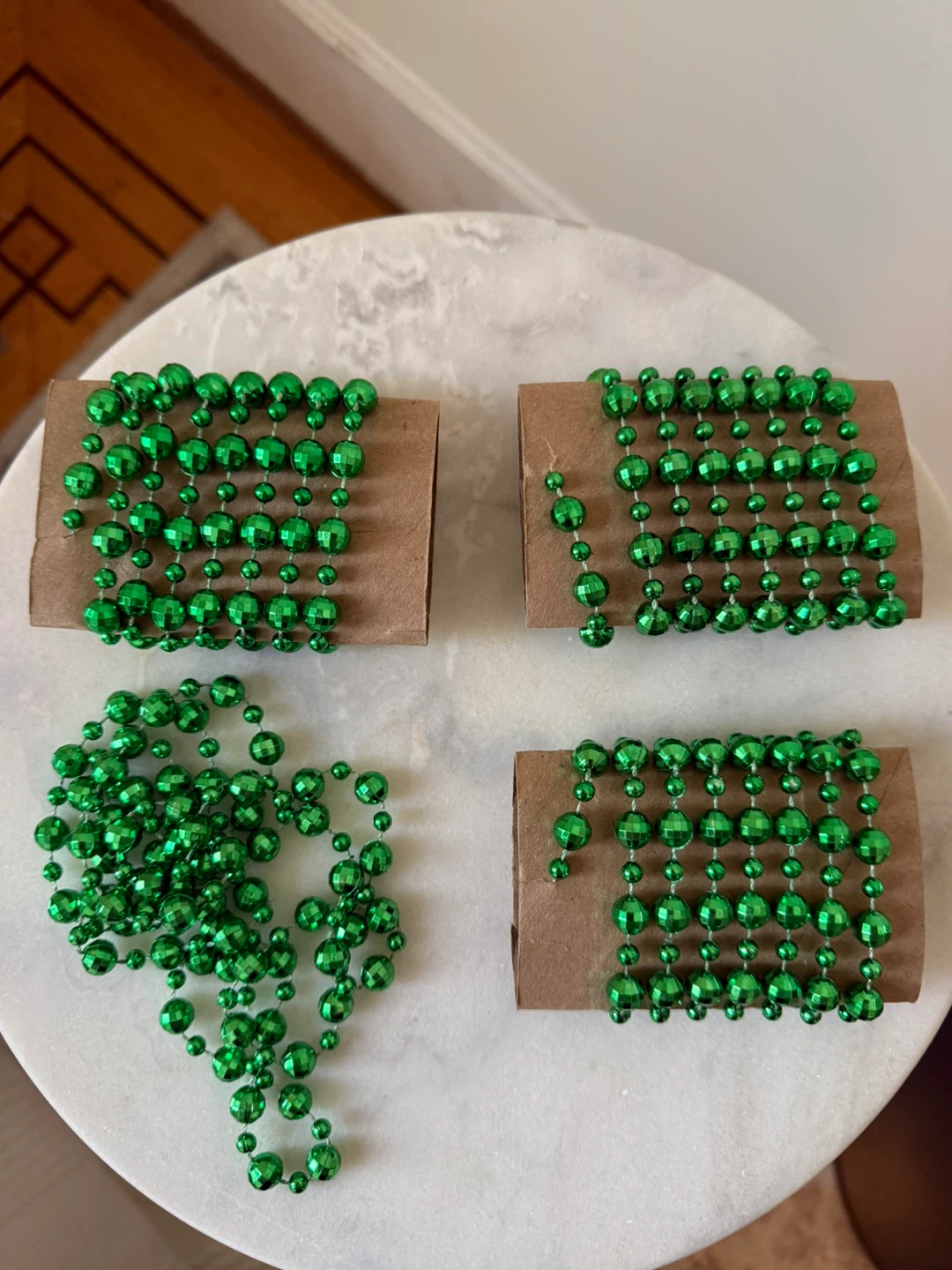 Green disco ball garlands x4 - photo 4