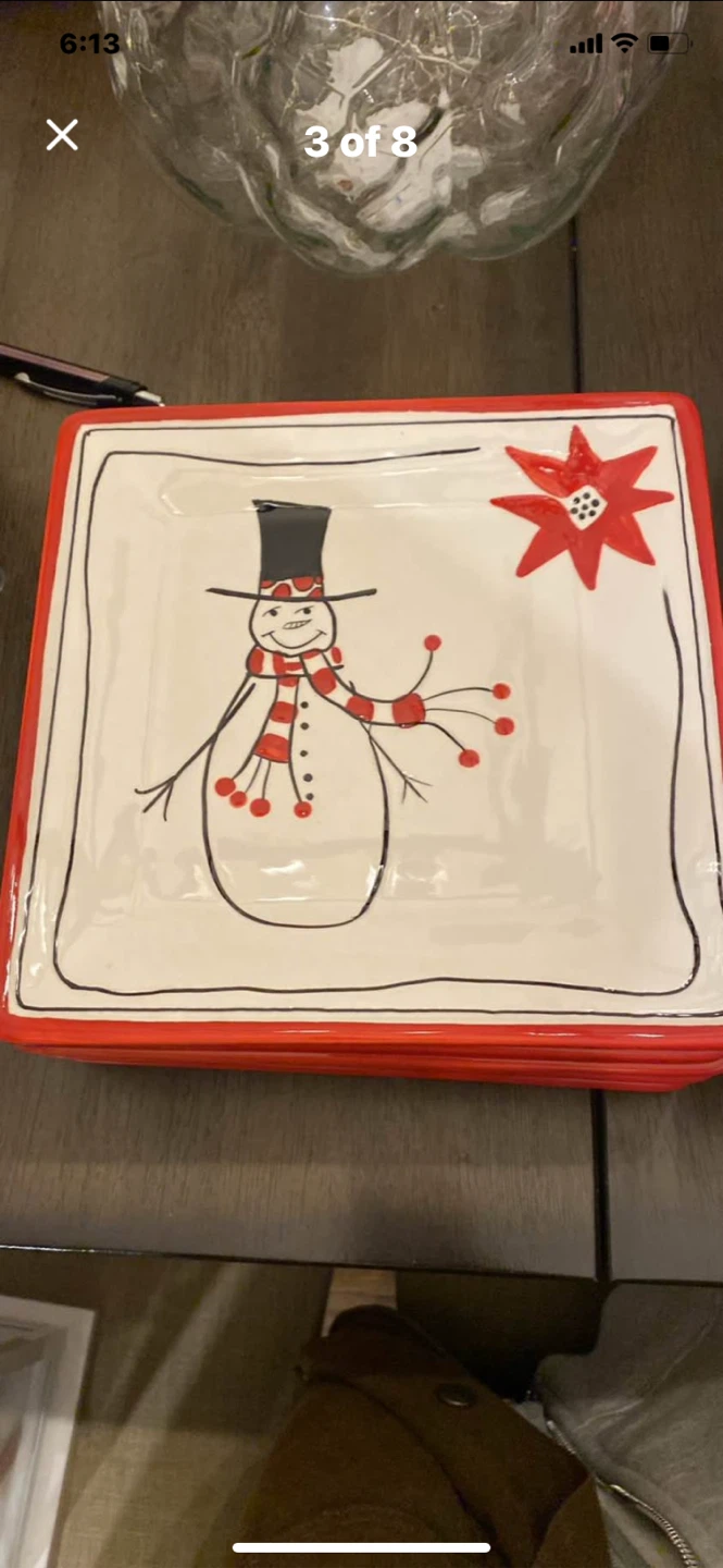 Christmas Snowman and Tree Dinnerware Set - photo 3