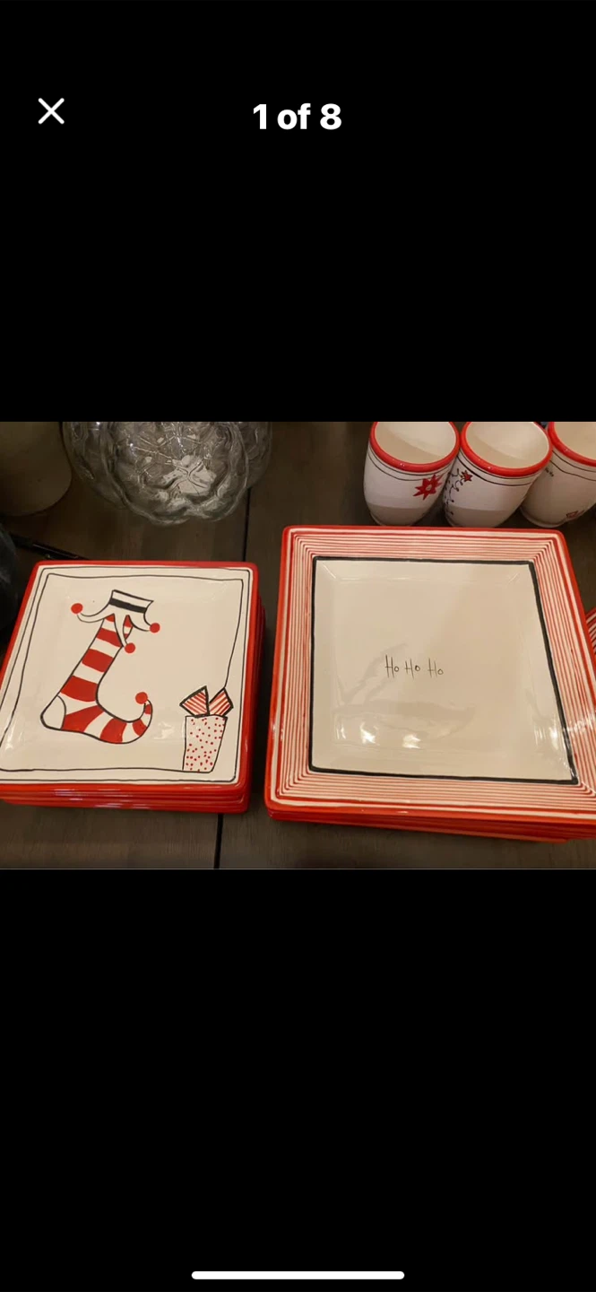 Christmas Snowman and Tree Dinnerware Set