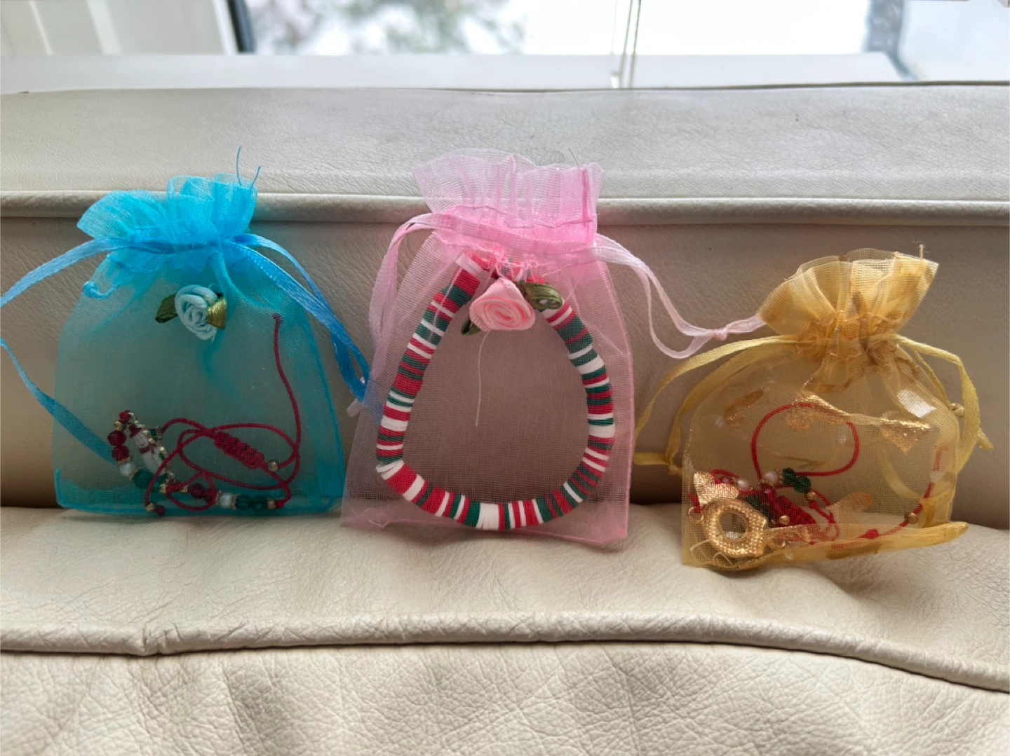 Handmade Bracelets in Gift Pouches