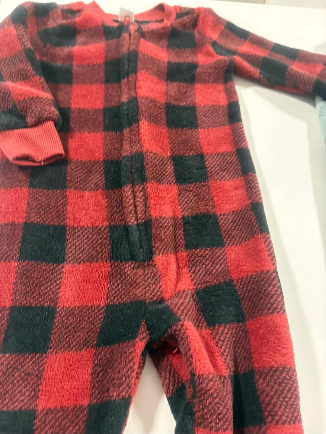 Combinaison pyjama Plaid Rouge et Noir Pli Sleep Taille 2 - photo 2
