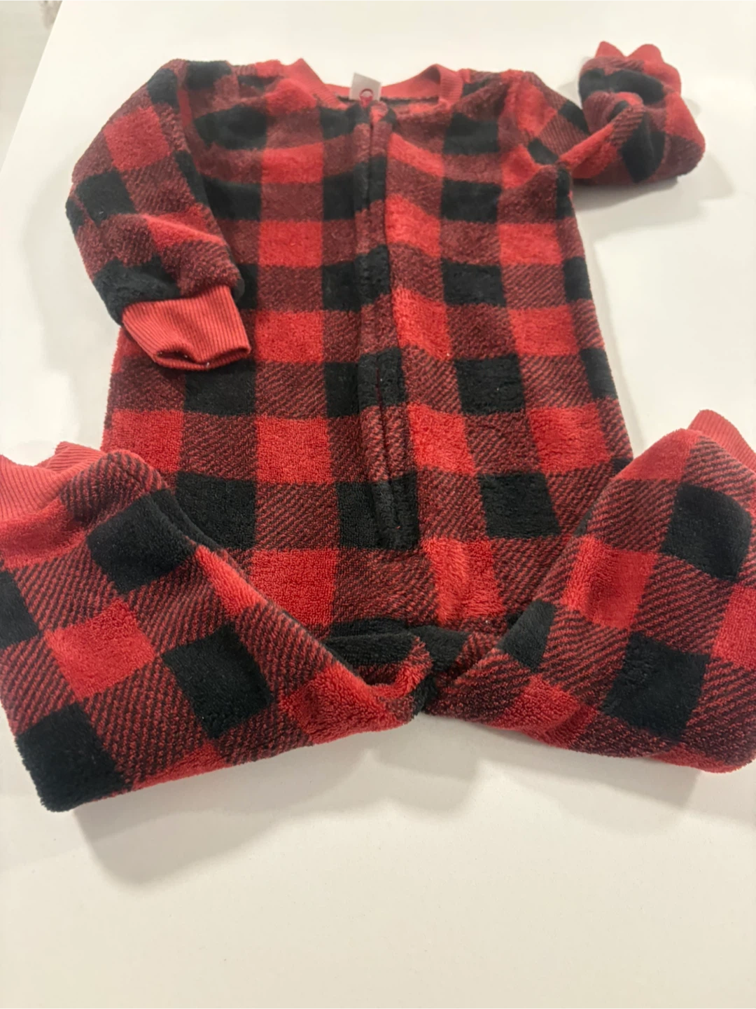 Combinaison pyjama Plaid Rouge et Noir Pli Sleep Taille 2 - photo 3