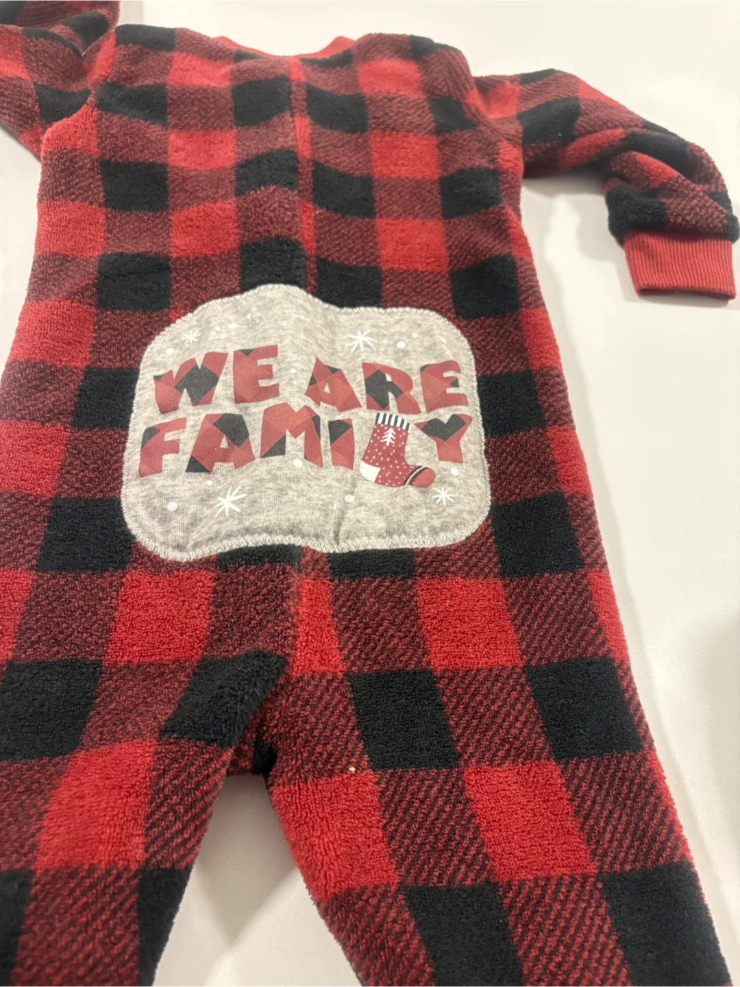 Combinaison pyjama Plaid Rouge et Noir Pli Sleep Taille 2 - photo 4