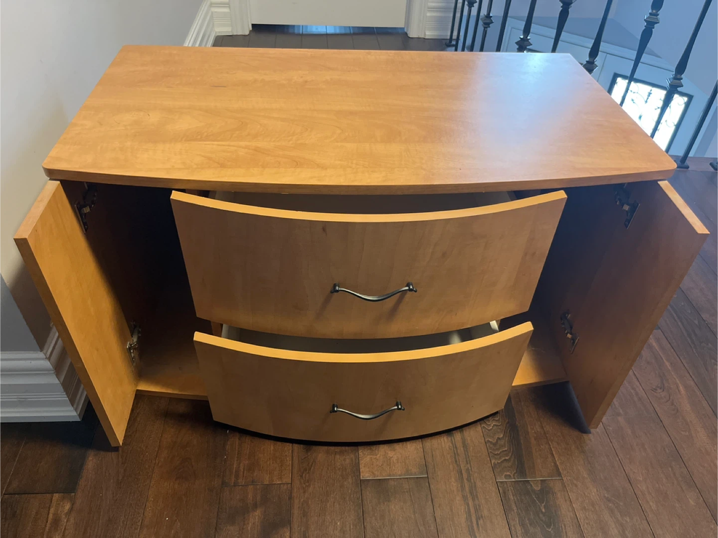 Maple Wood Cabinet with 2 Drawers - photo 2