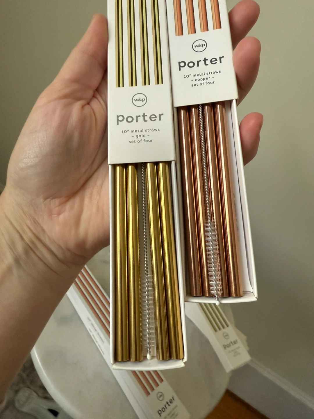 Porter Metal Straws — x4 straws per set
