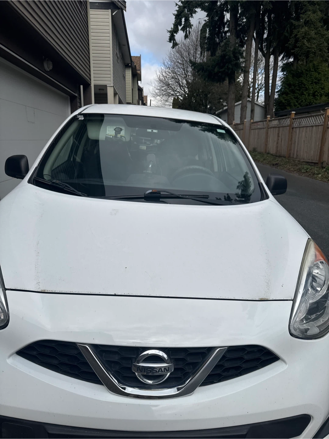 White Nissan Micra Hatchback 2015 Model