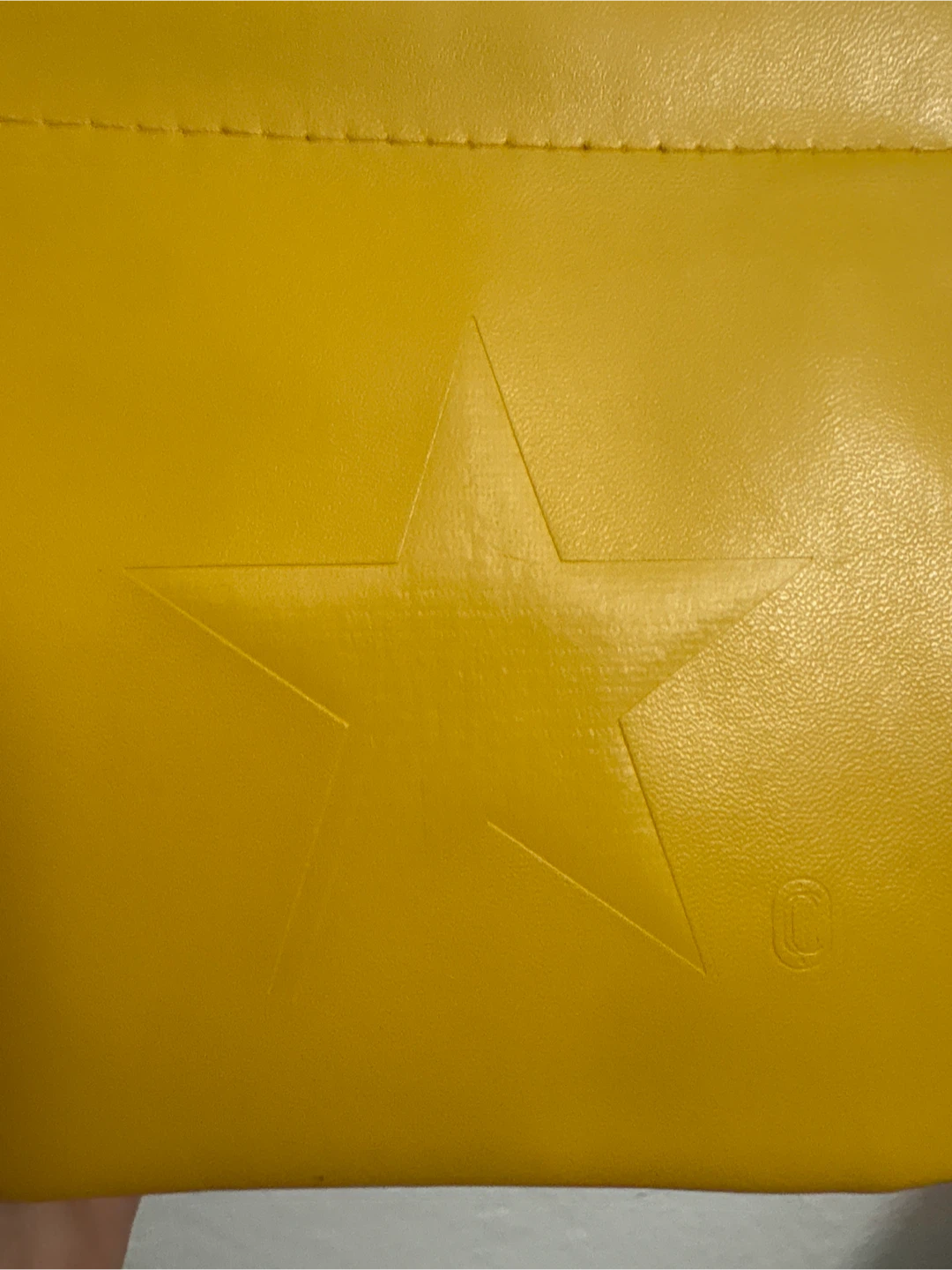 New Yellow faux leather Pouch with Star Design - photo 4