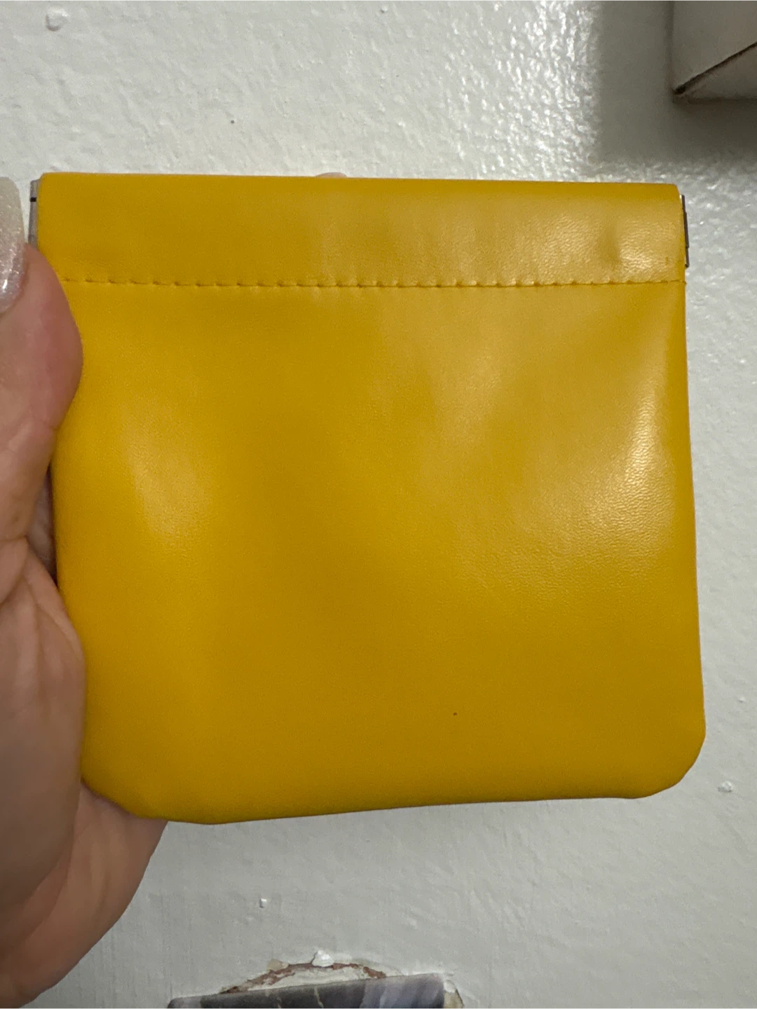 New Yellow faux leather Pouch with Star Design - photo 3