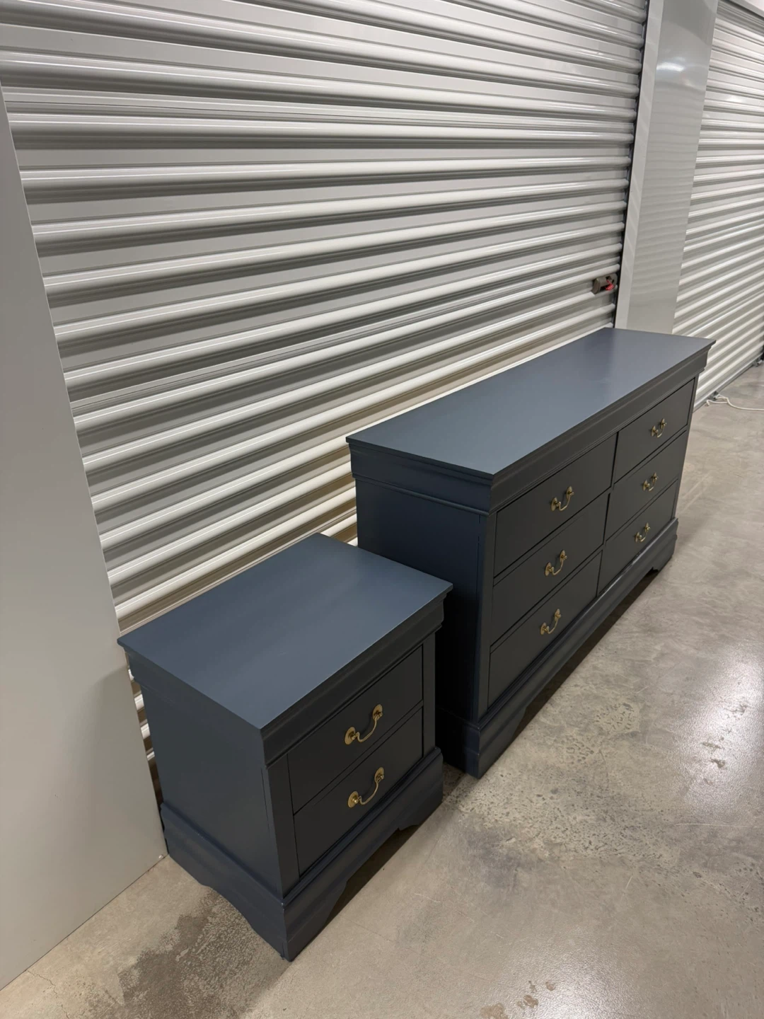 🚨Free Delivery NJ/NY Navy Blue Set of Bedroom - photo 4