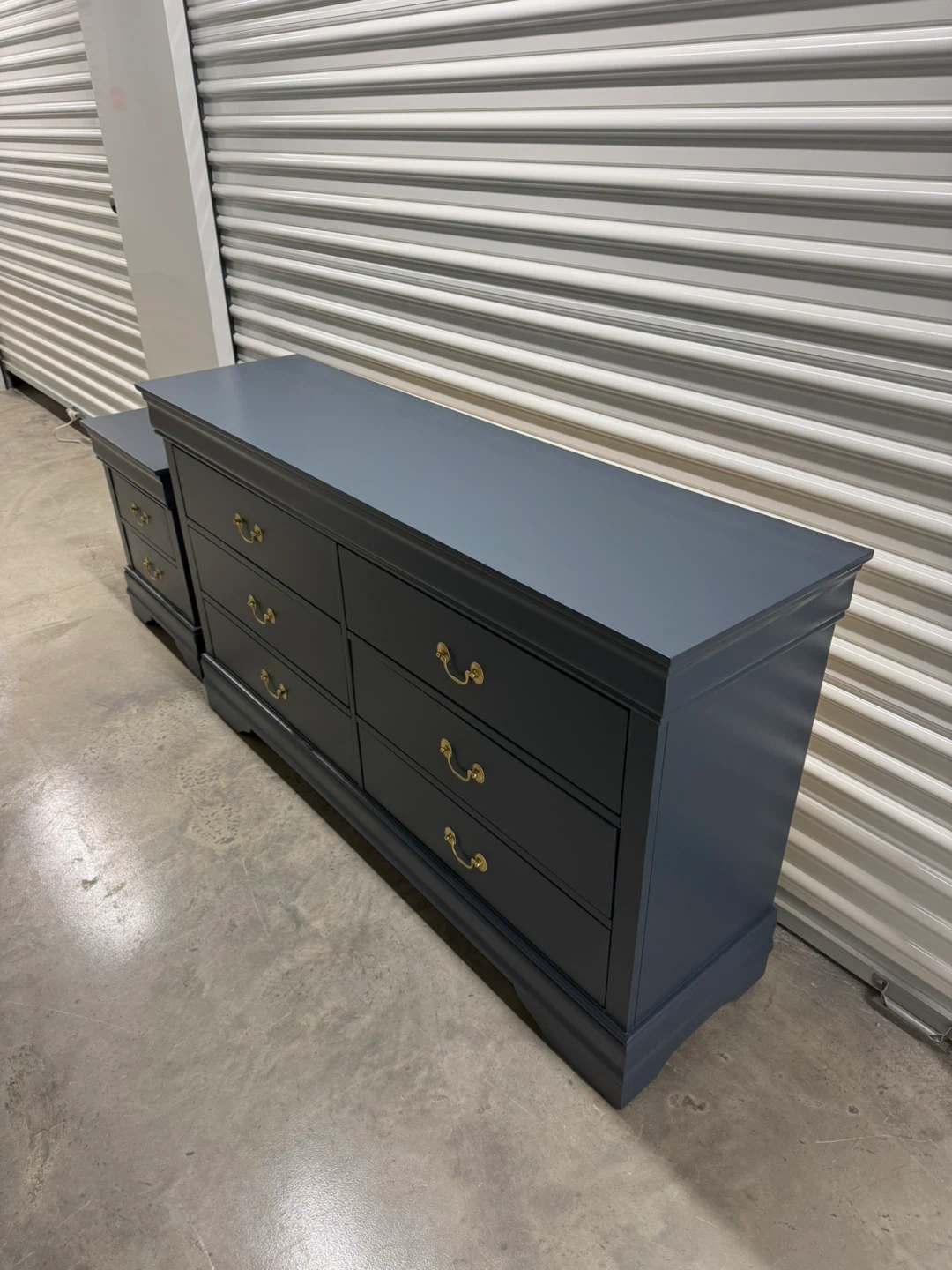 🚨Free Delivery NJ/NY Navy Blue Set of Bedroom - photo 5