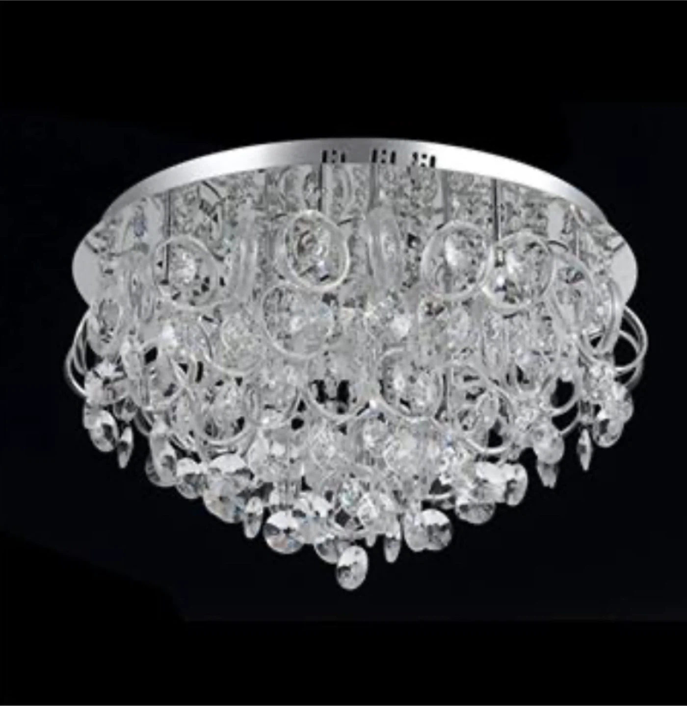 Crystal Chandelier Flush Mount Light Fixture
