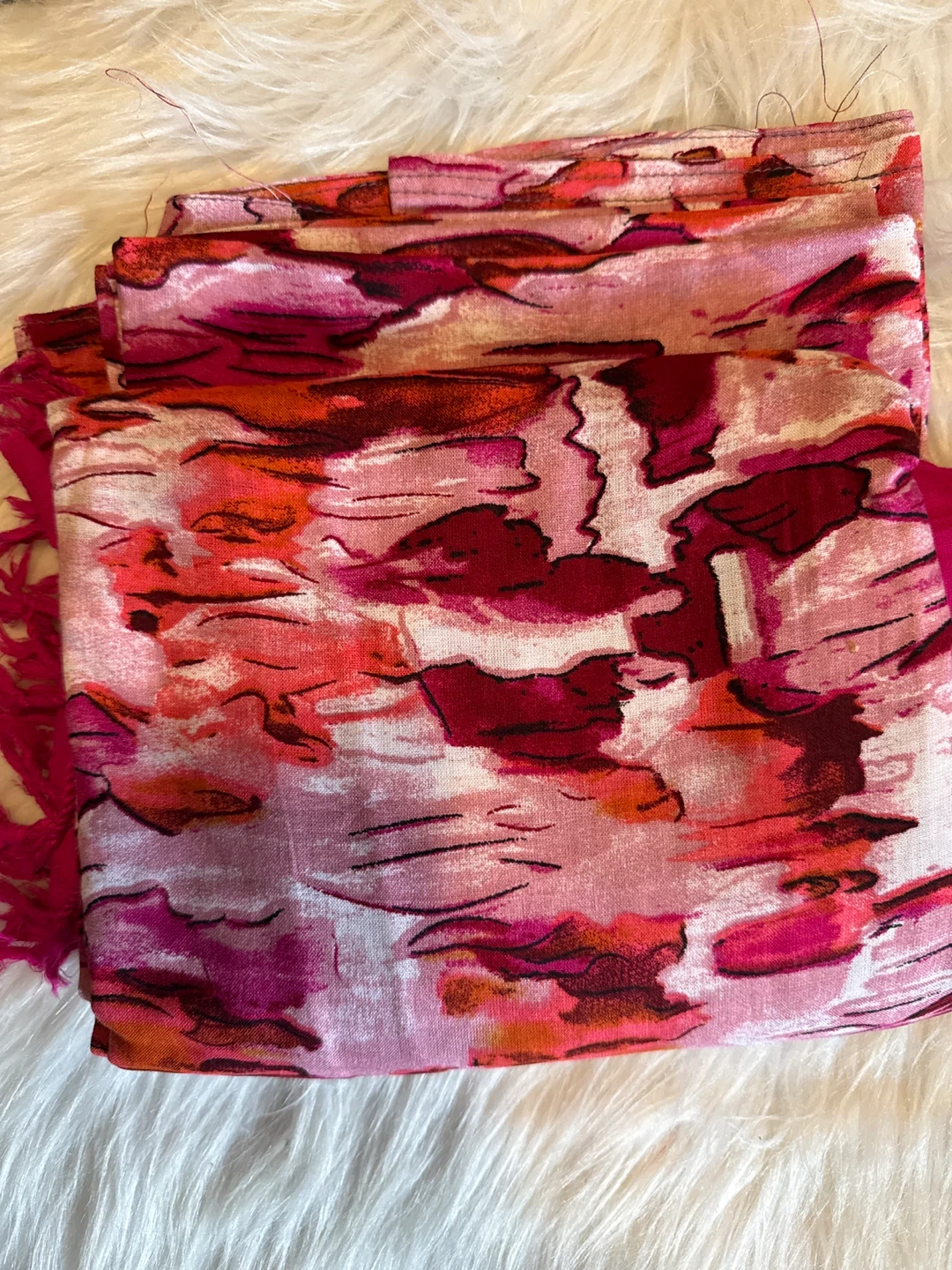 Pink Floral Scarf - photo 2