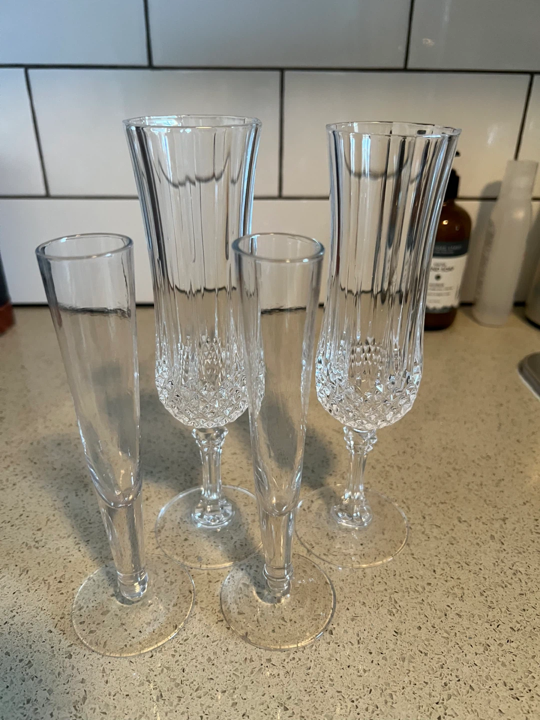 Set of 4 Crystal Flutes - photo 4