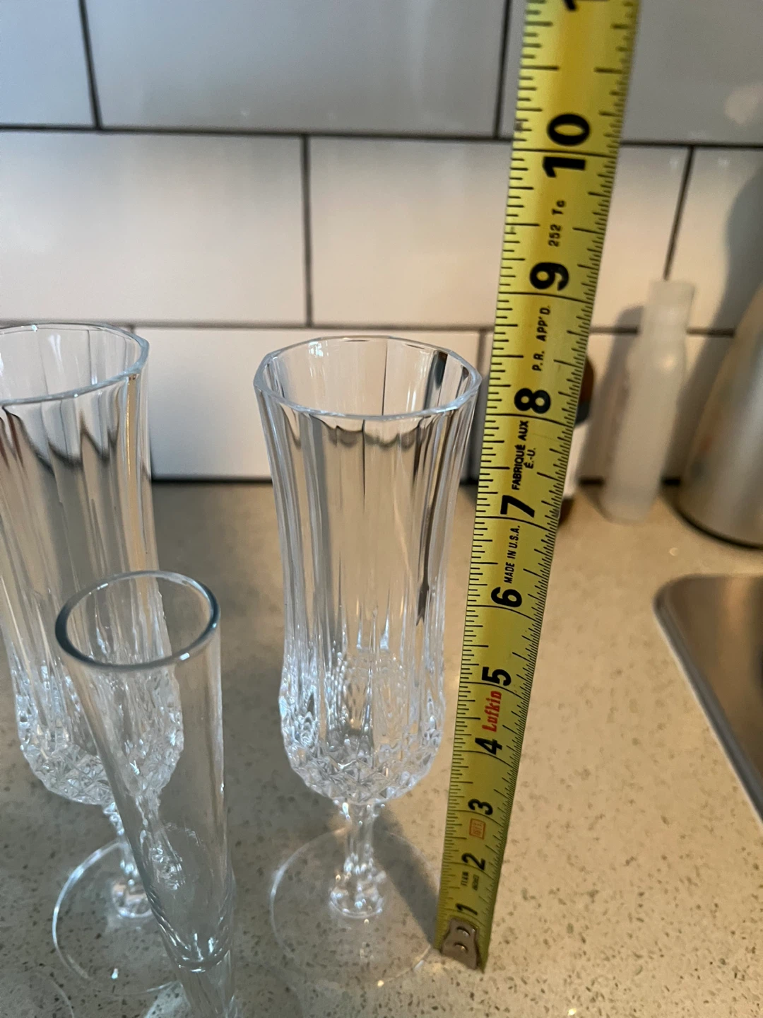 Set of 4 Crystal Flutes - photo 3