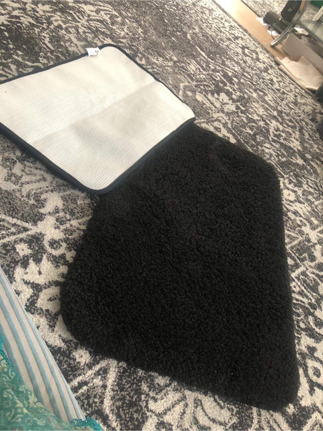 Black Shag Bath Mat 2 pieces - photo 2