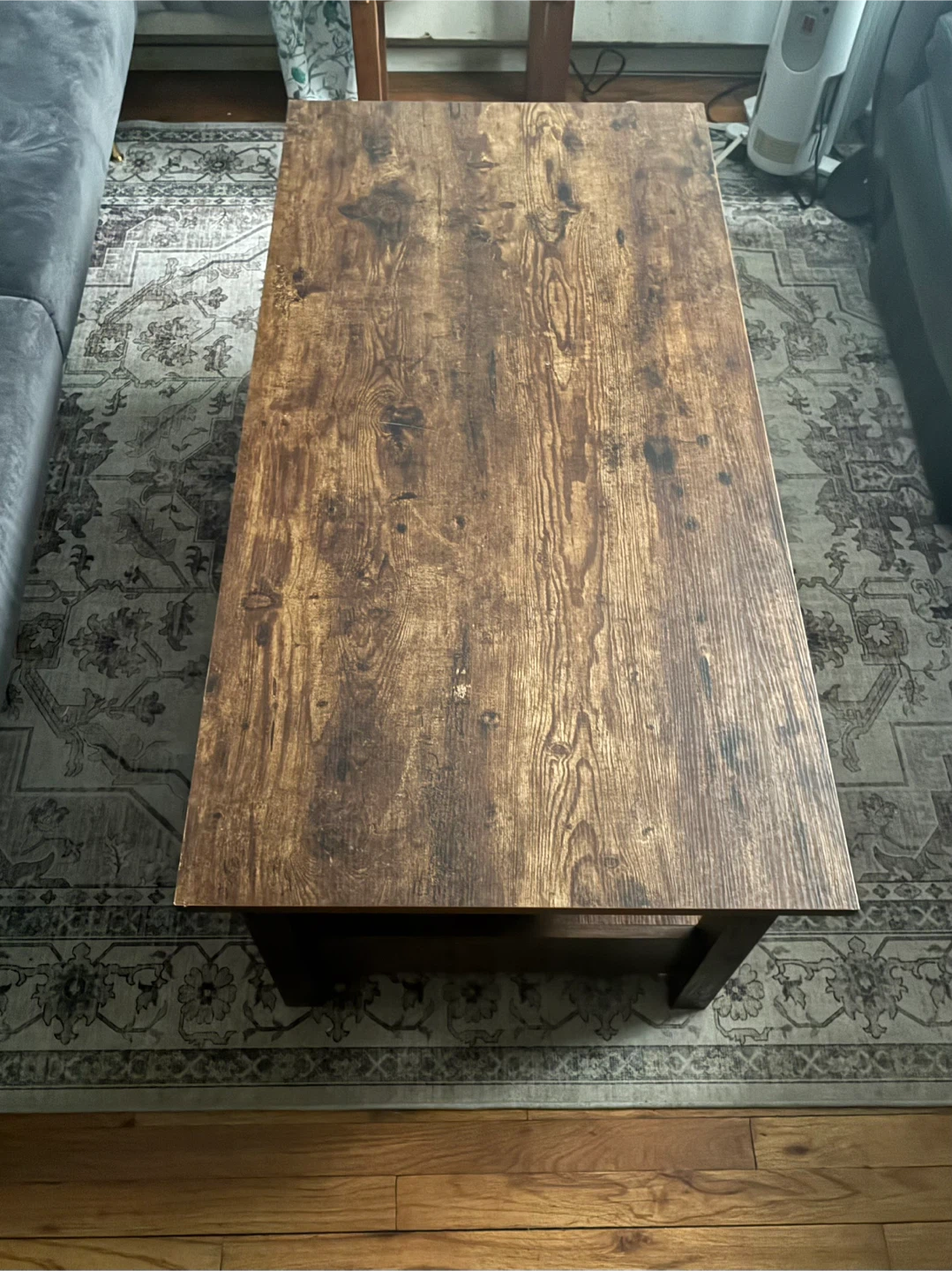Rustic Wood Coffee Table with Drawers - photo 2