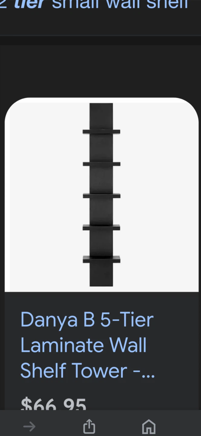 Black 5-Tier Wall Shelf Tower - photo 2