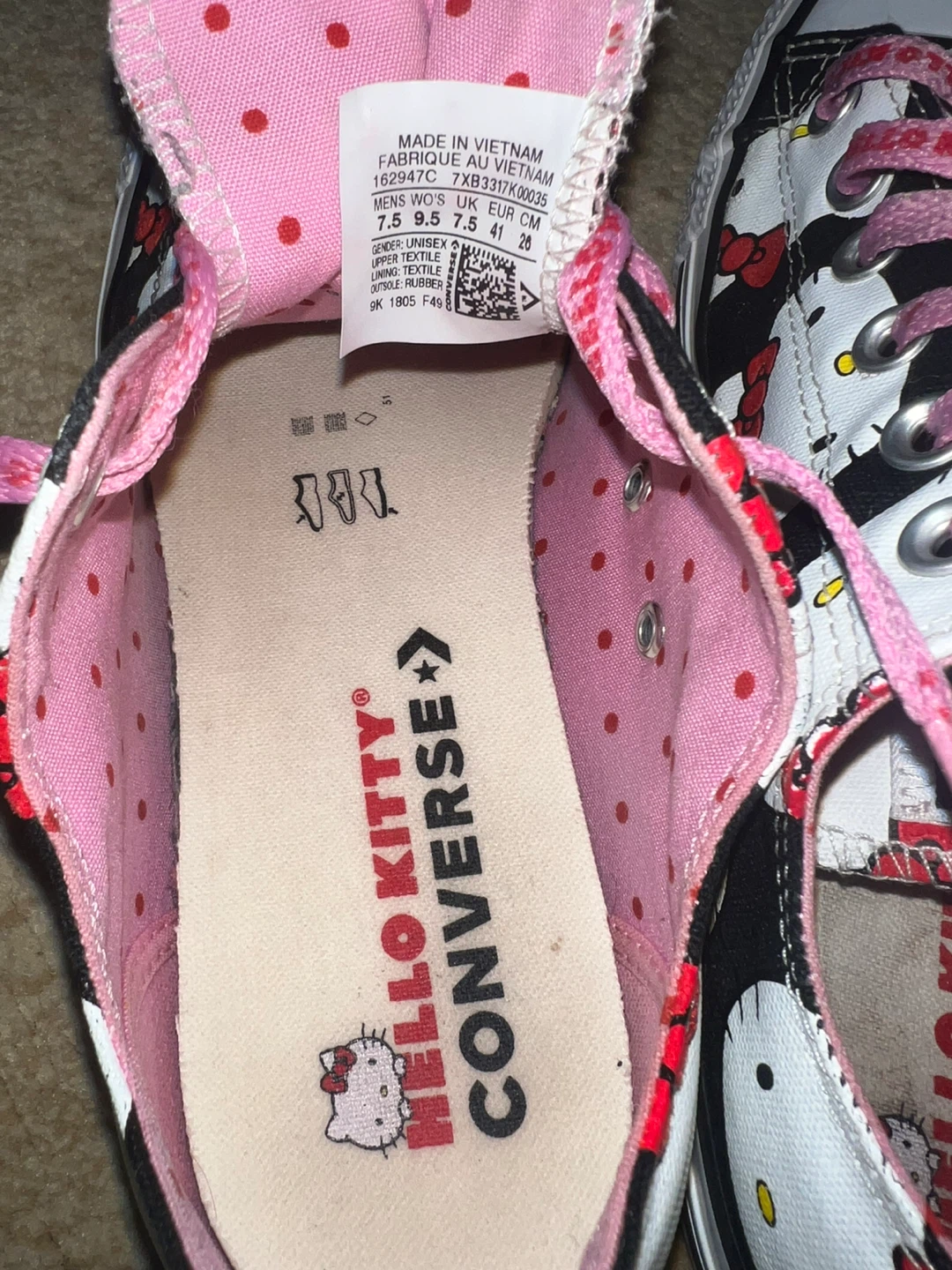 Converse All Star Hello Kitty Sneakers - 7.5 - 9.5 - photo 2