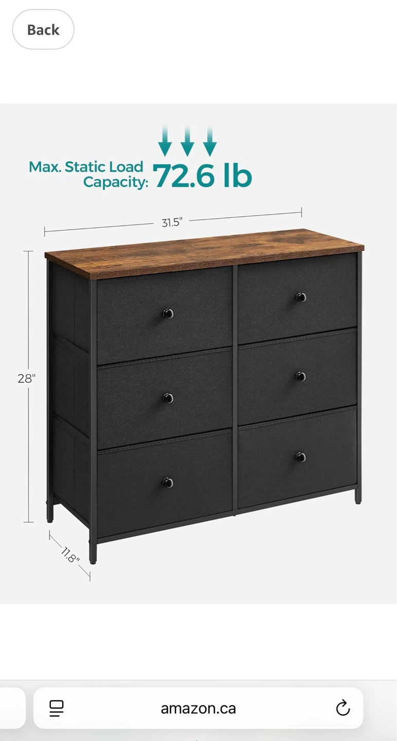 6-Drawer Dresser Storage Unit - photo 2
