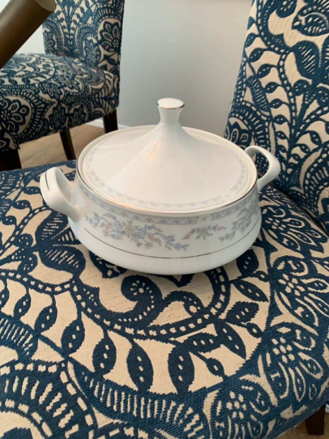 White Porcelain Tea Set with Floral Design