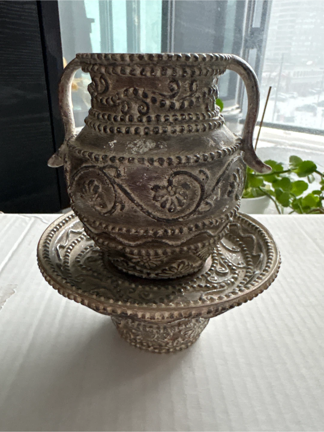 Decorative Jug and Saucer Set