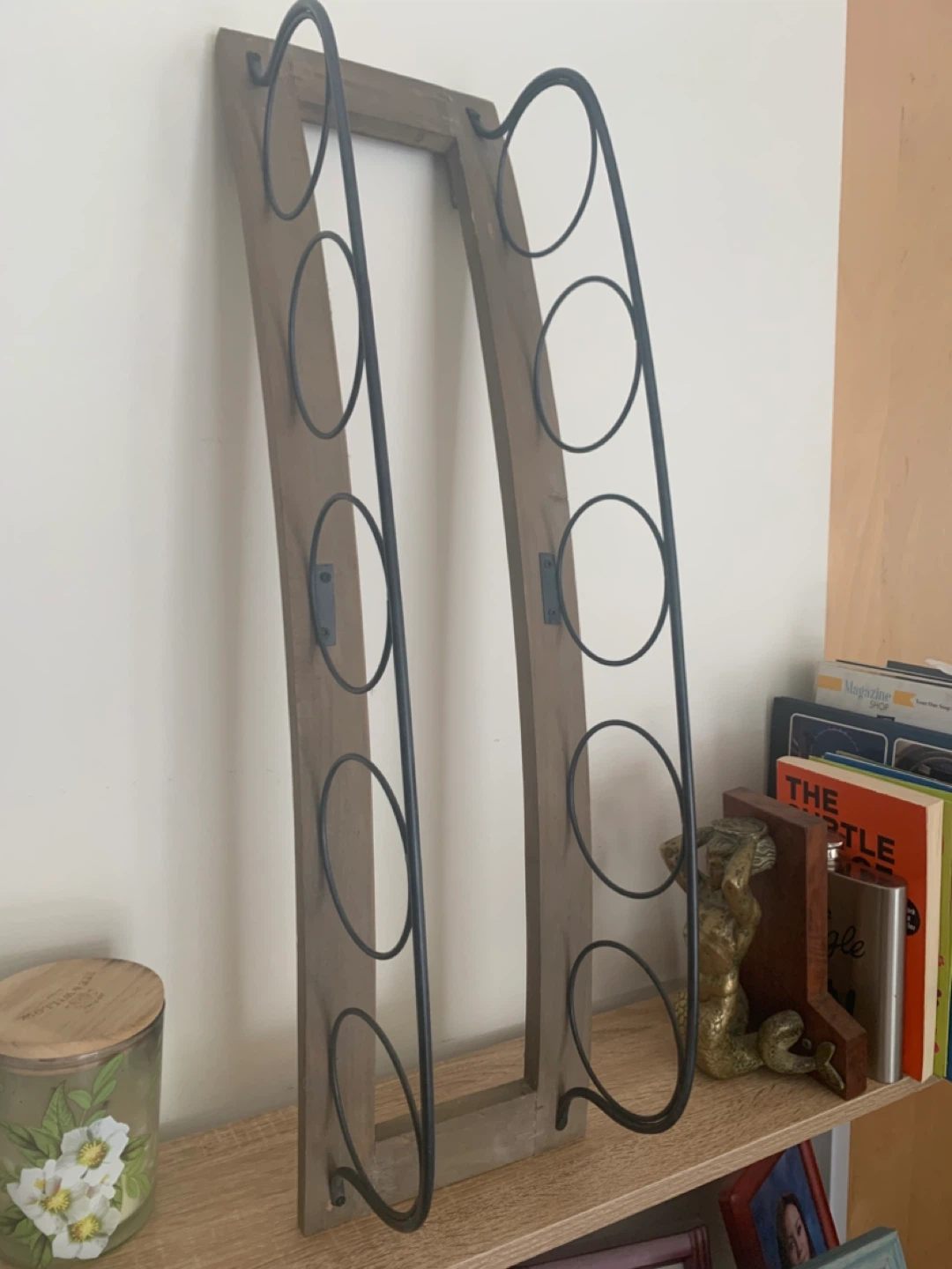 Metal and Wood Wine Rack - photo 3