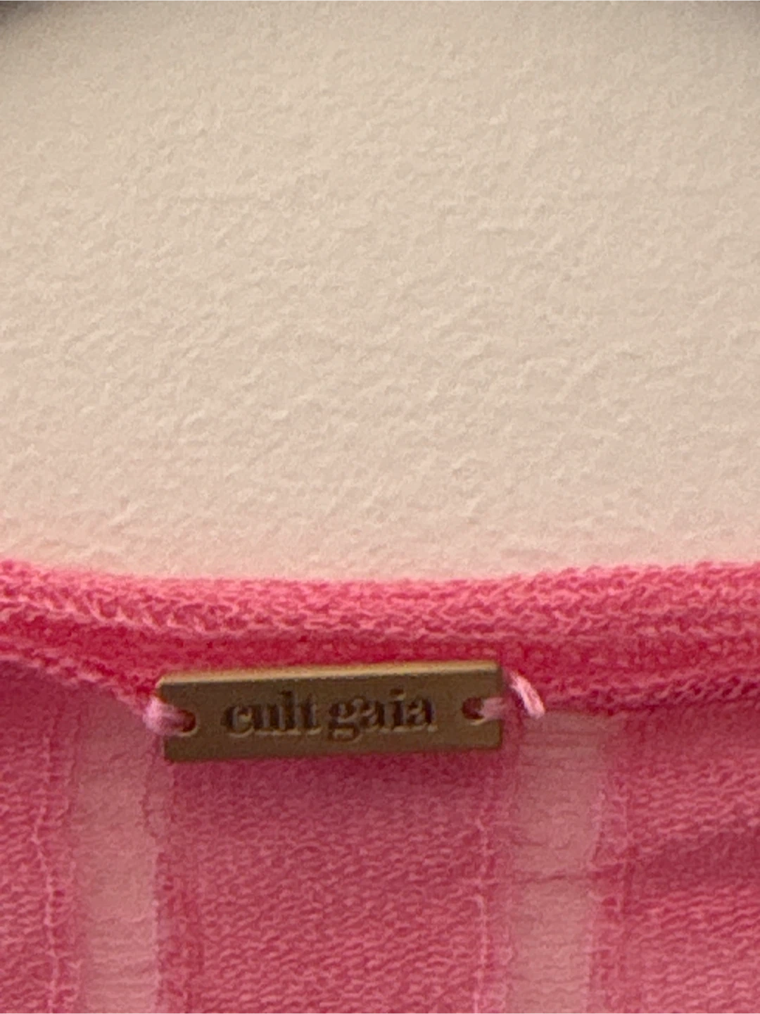 CULT GAIA Pink Ribbed Button-Up Cardigan Dress - photo 3