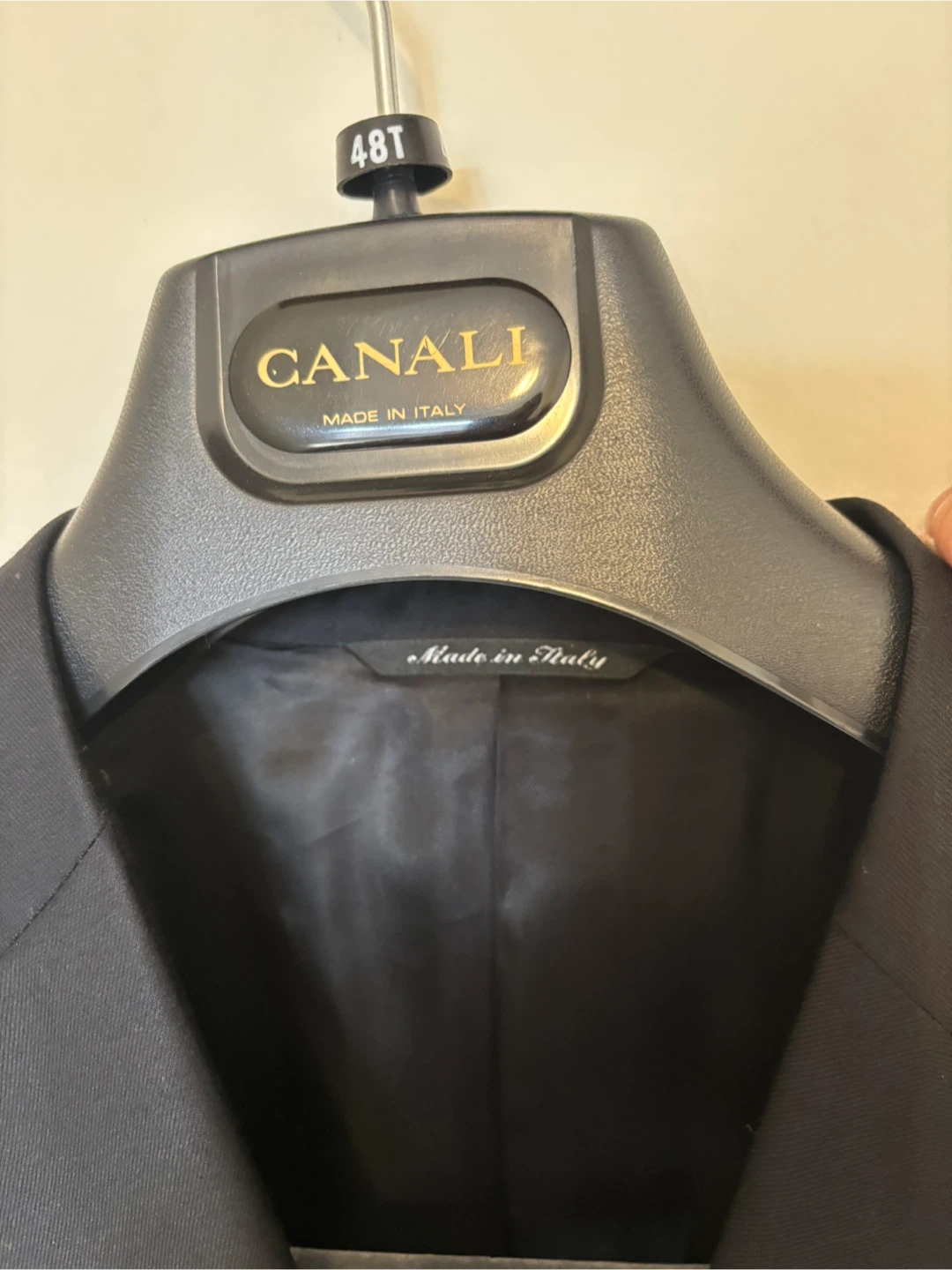 Canali Black 100% Wool Suit Jacket - Size L - photo 3