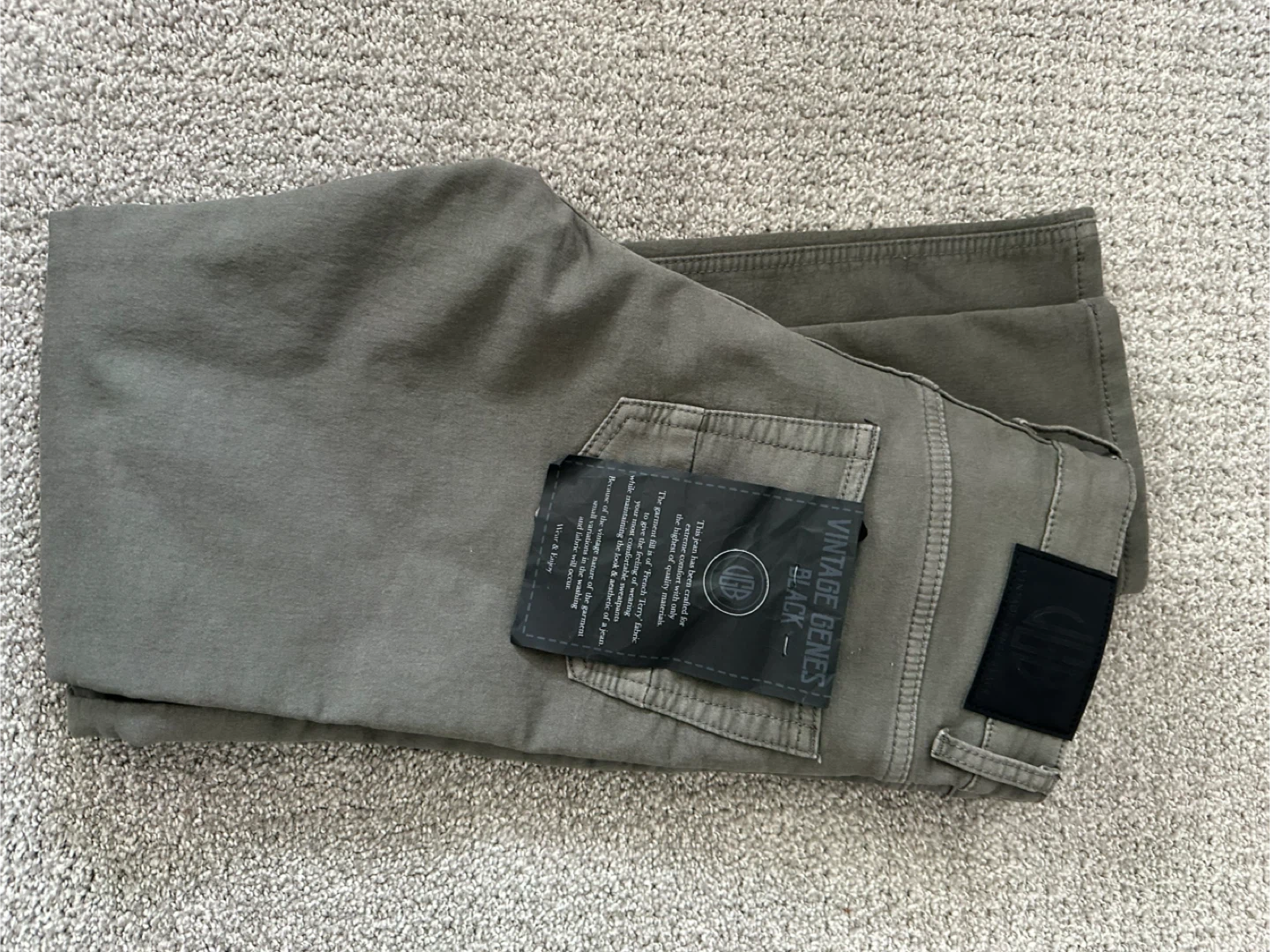 Vintage Genes Black Slim Fit Pants 28W x 30L